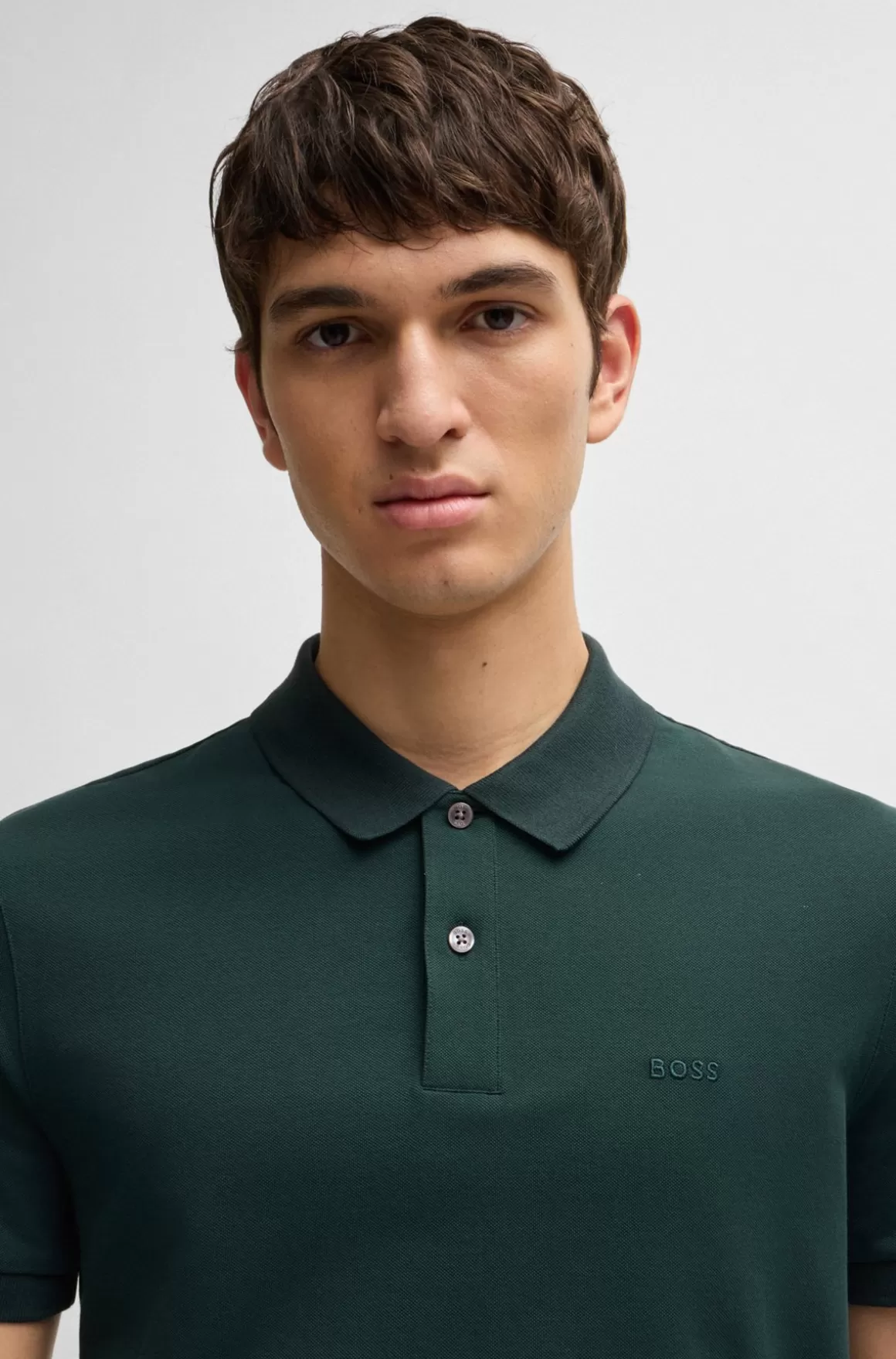 HUGO BOSS Pallas Poloshirt Med Regular Fit I Bomuld Med Broderet Logo