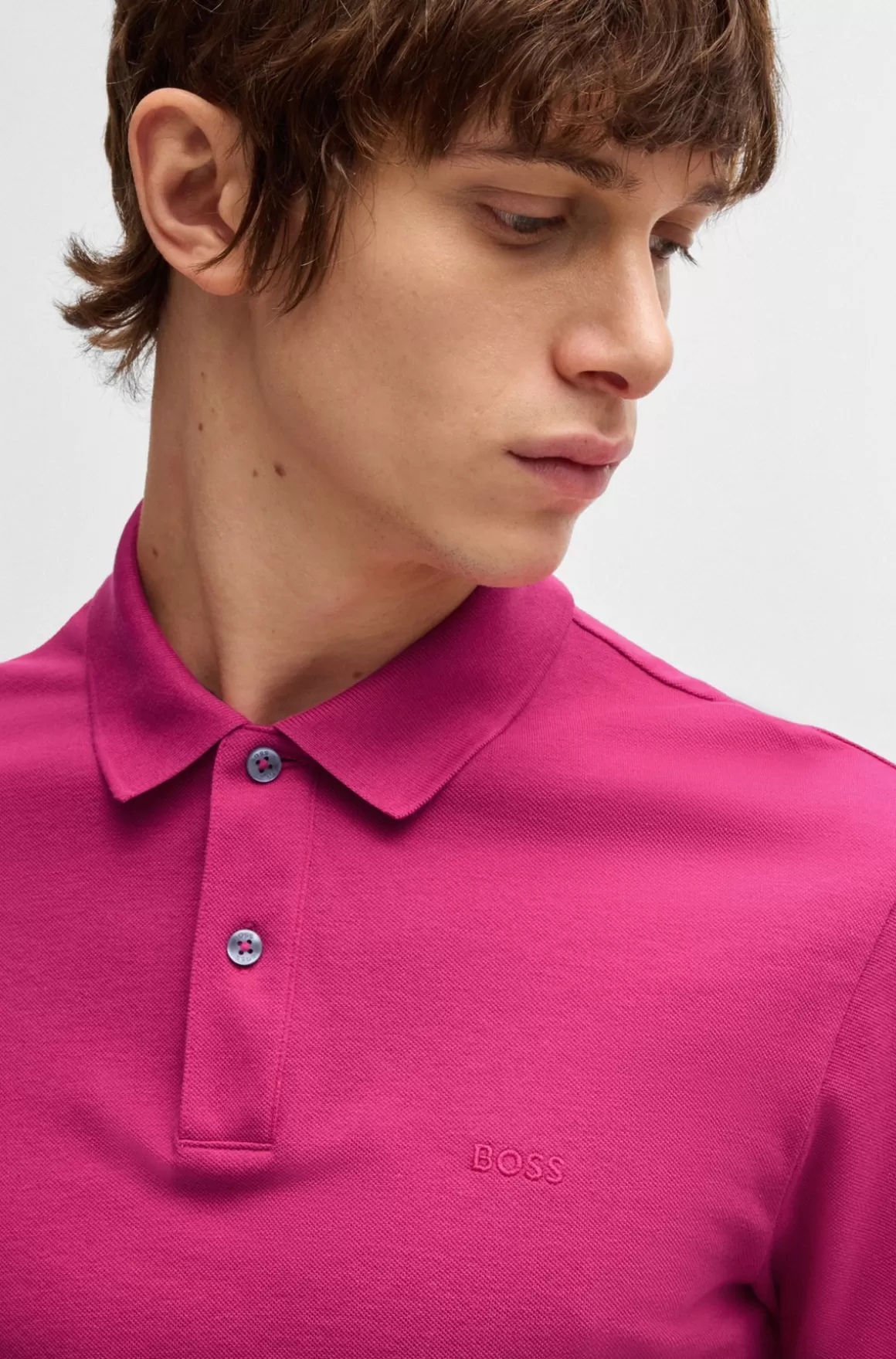 HUGO BOSS Pallas Poloshirt Med Regular Fit I Bomuld Med Broderet Logo
