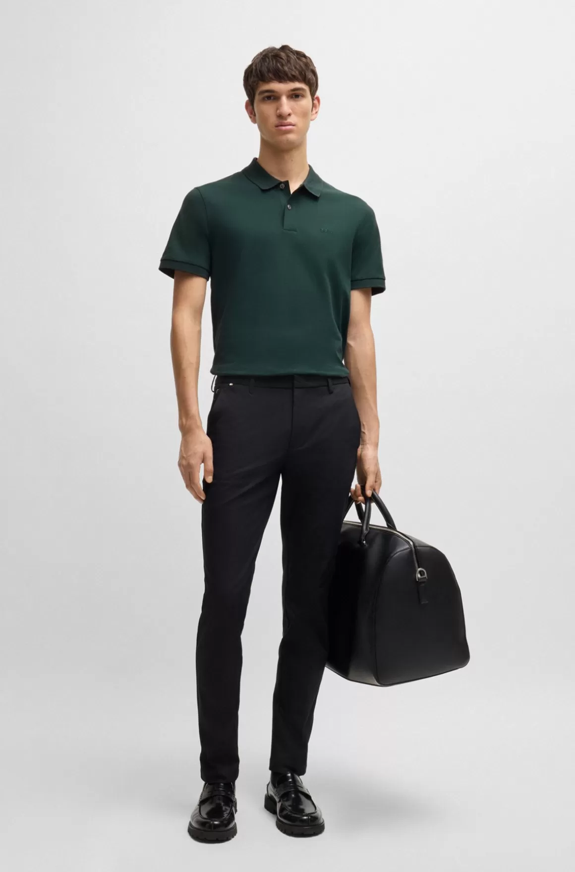 HUGO BOSS Pallas Poloshirt Med Regular Fit I Bomuld Med Broderet Logo