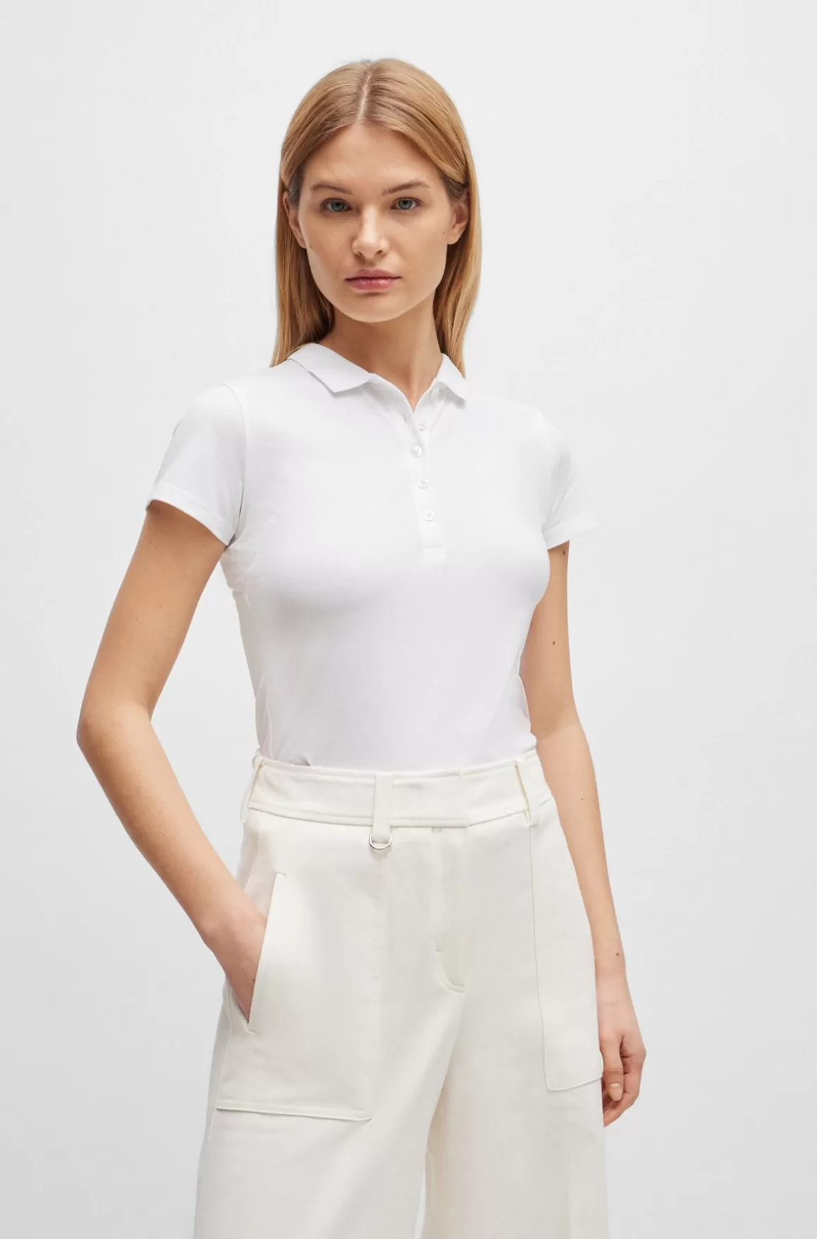 HUGO BOSS Poloshirt I Bomuldspiqué Med Logo