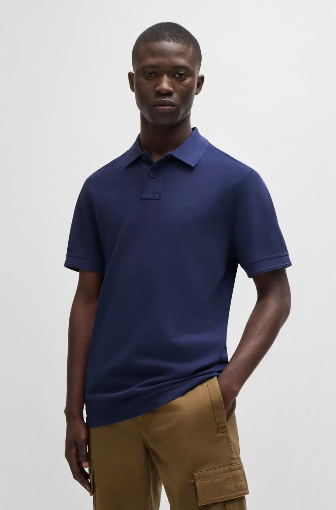 HUGO BOSS Poloshirt I Bomuldspiqué Med Logoprint