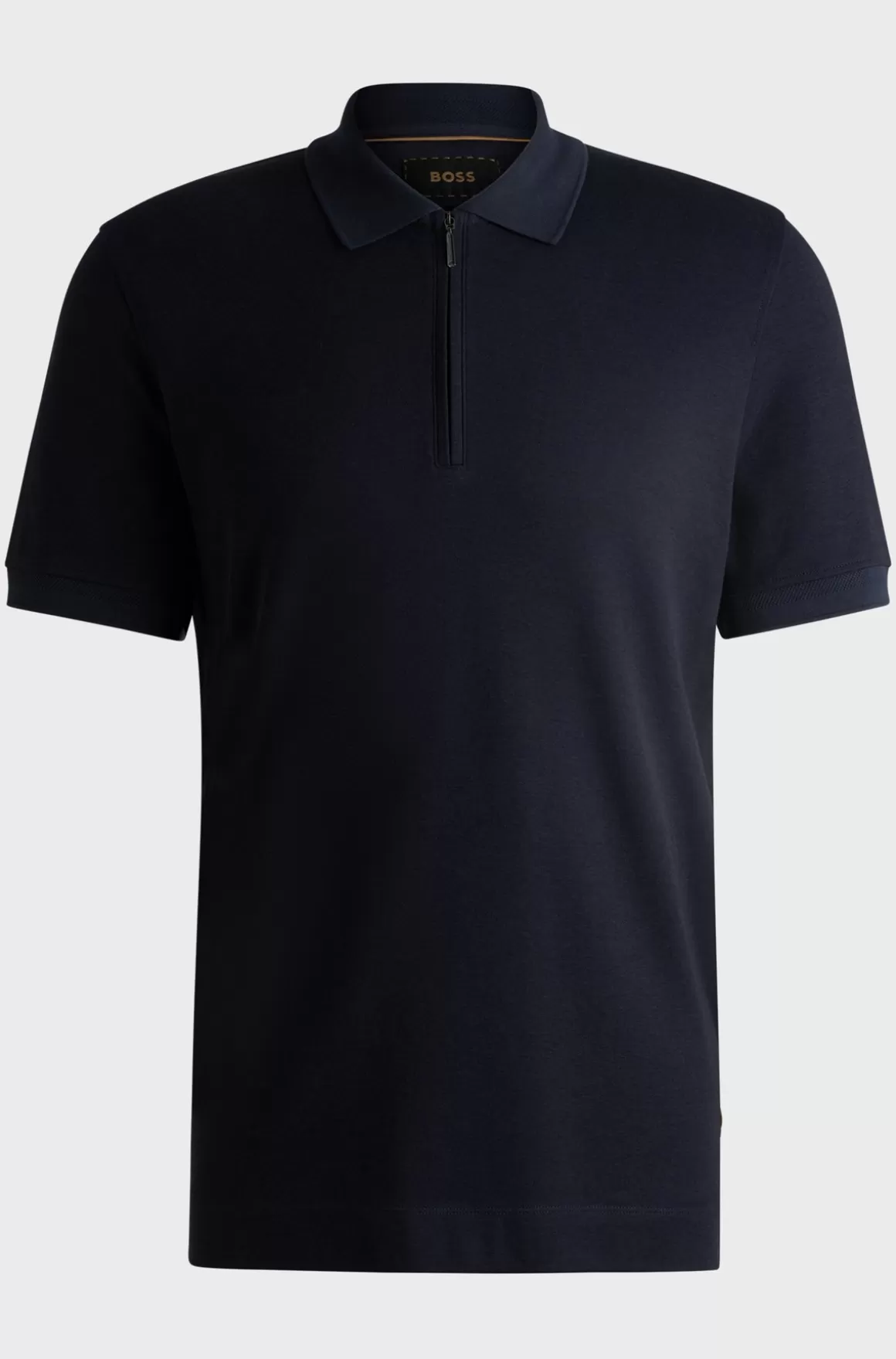HUGO BOSS Poloshirt Med En Lynlås I Halsen I Bomuld Og Kashmir