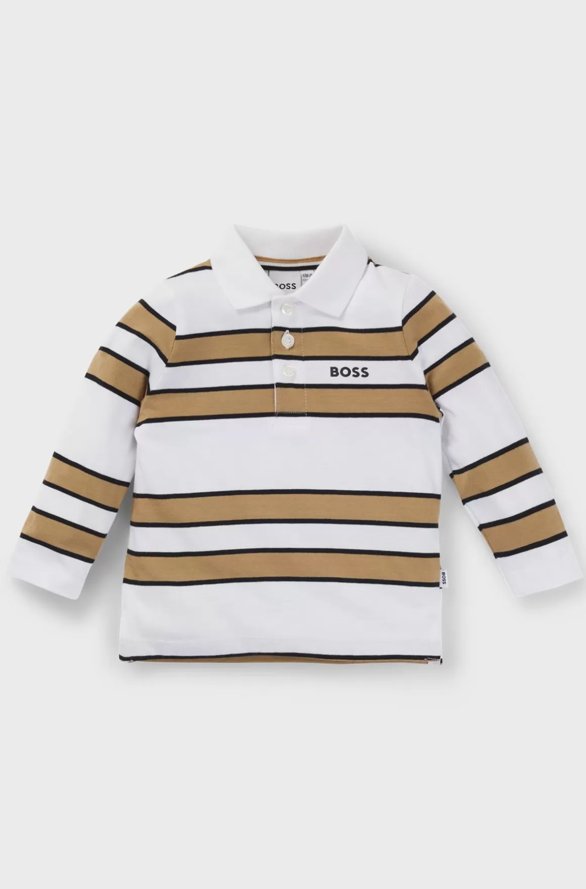 Børn HUGO BOSS Poloshirt Med Lange ærmer, Striber Og Logo Til Børn