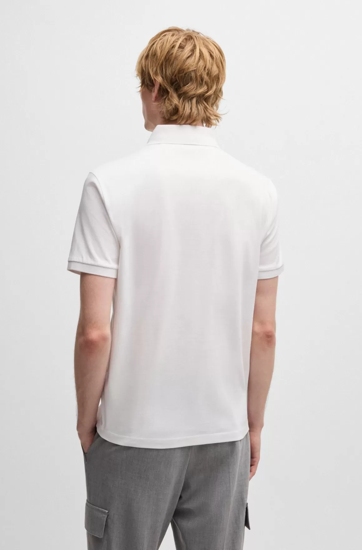 HUGO BOSS Poloshirt Med Regular Fit I Merceriseret Italiensk Bomuld