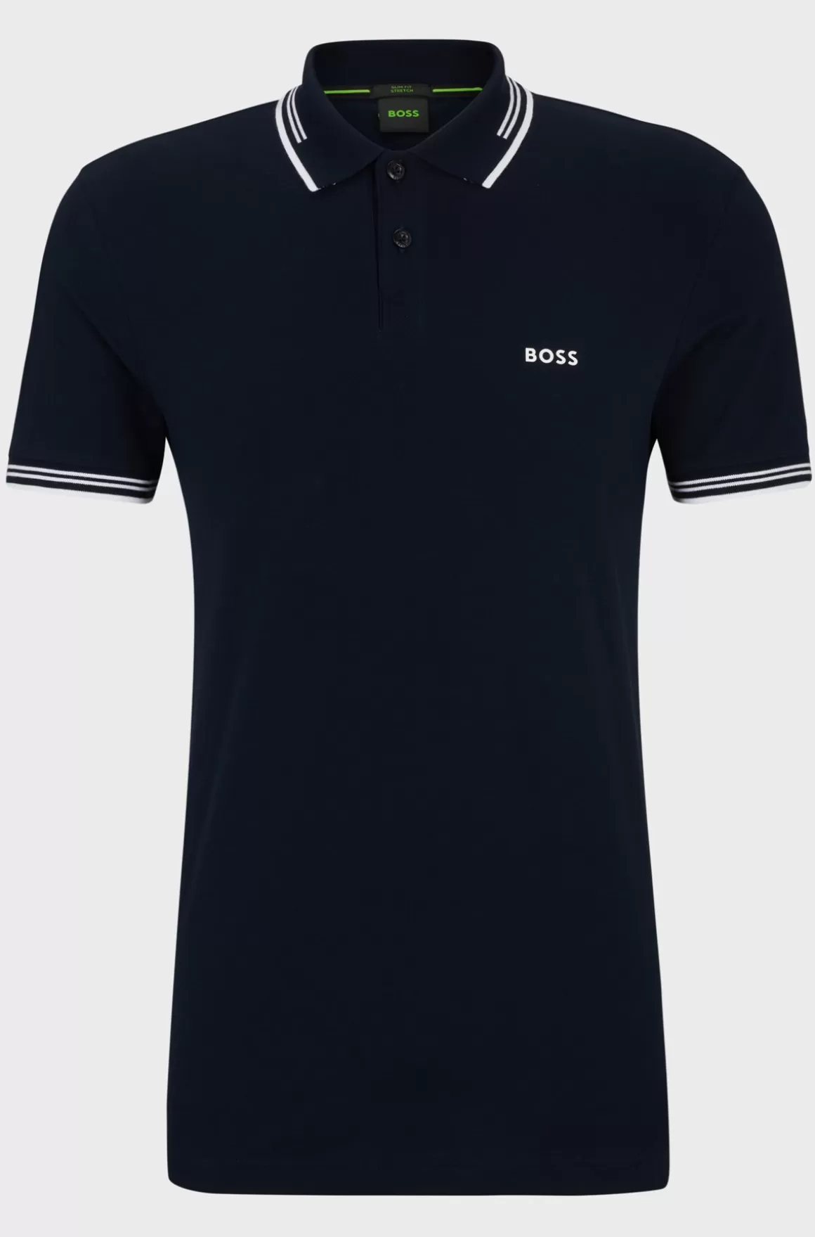 HUGO BOSS Poloshirt Med Slim Fit I Bomuld Med Stræk Og Branding