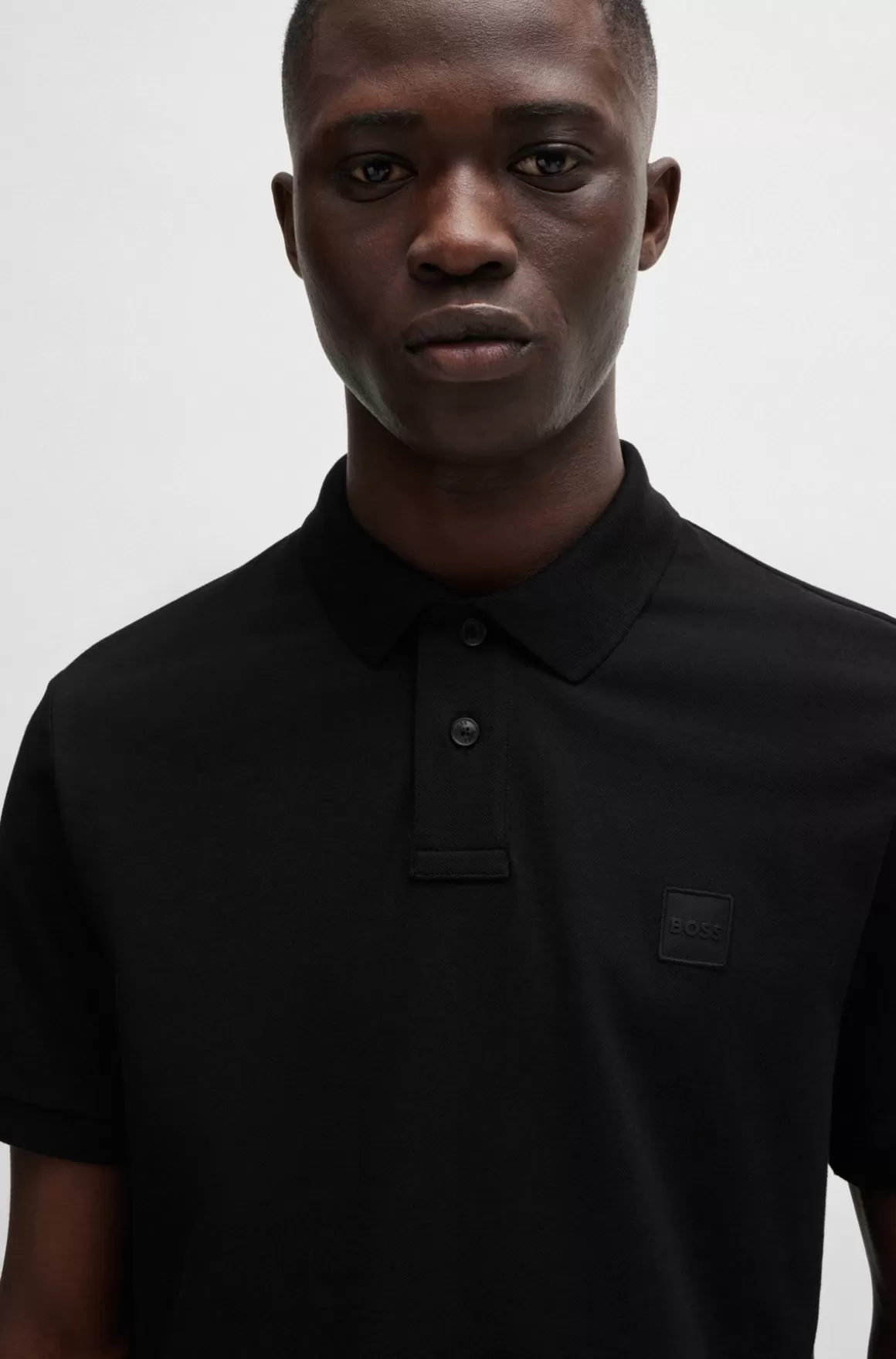 HUGO BOSS Poloshirt Med Slim Fit I Bomuld Med Stræk Og Logomærke