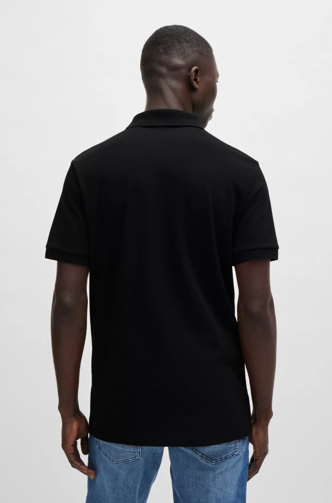 HUGO BOSS Poloshirt Med Slim Fit I Bomuld Med Stræk Og Logomærke