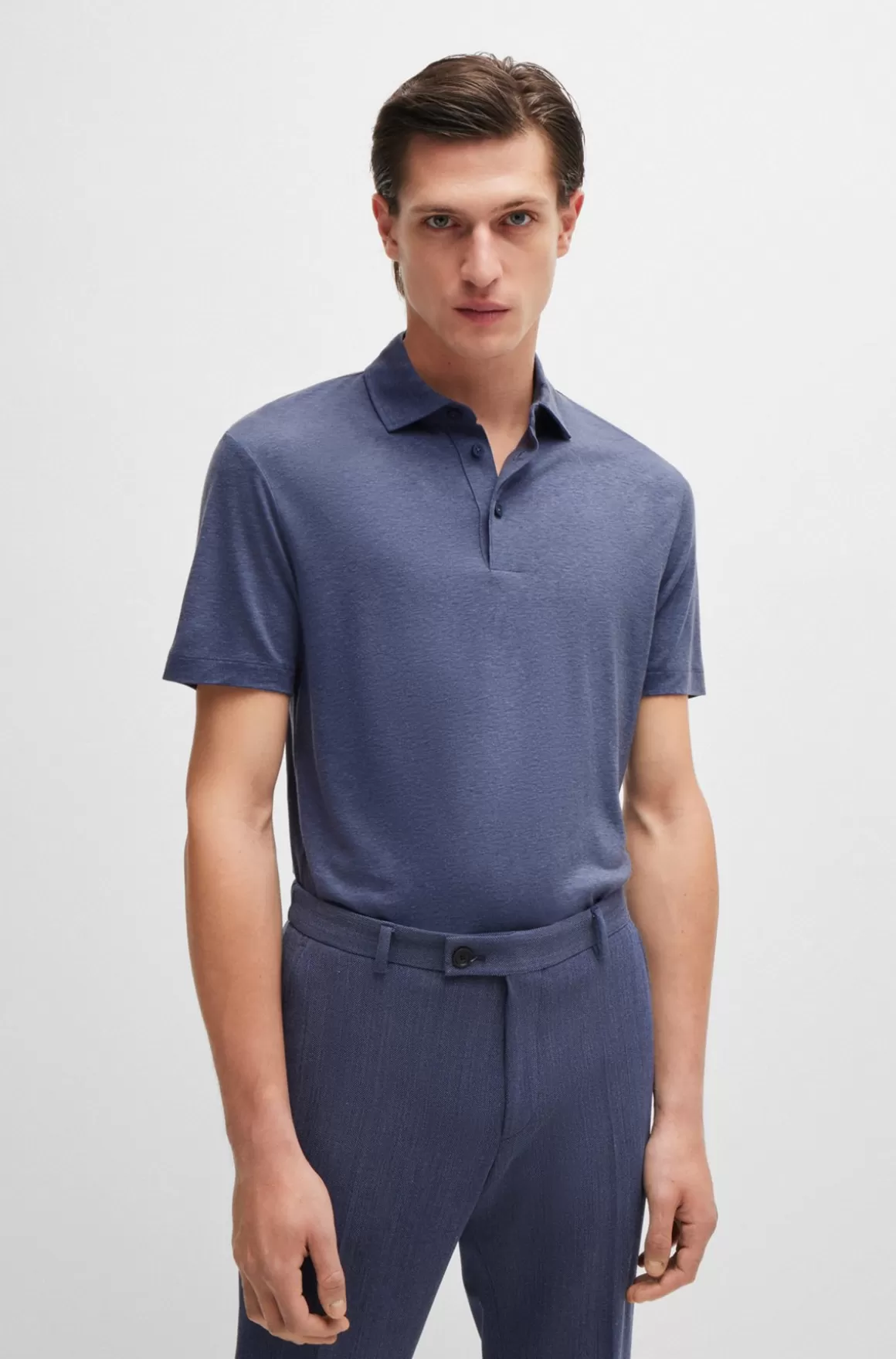 HUGO BOSS Poloshirt Med Slim Fit Og Stribet Krave