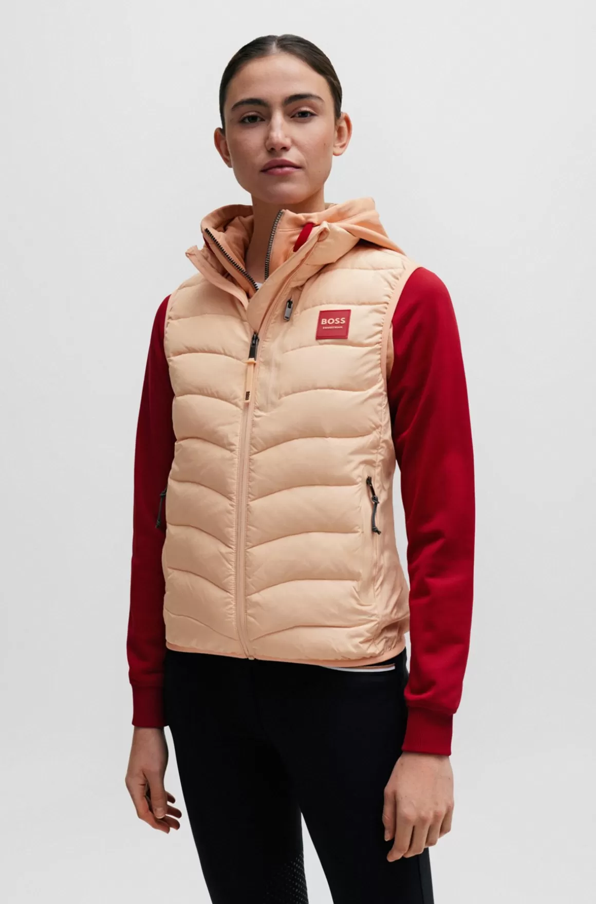 HUGO BOSS Polstret Vest Til Hestesport Med Logomærke I Silikone