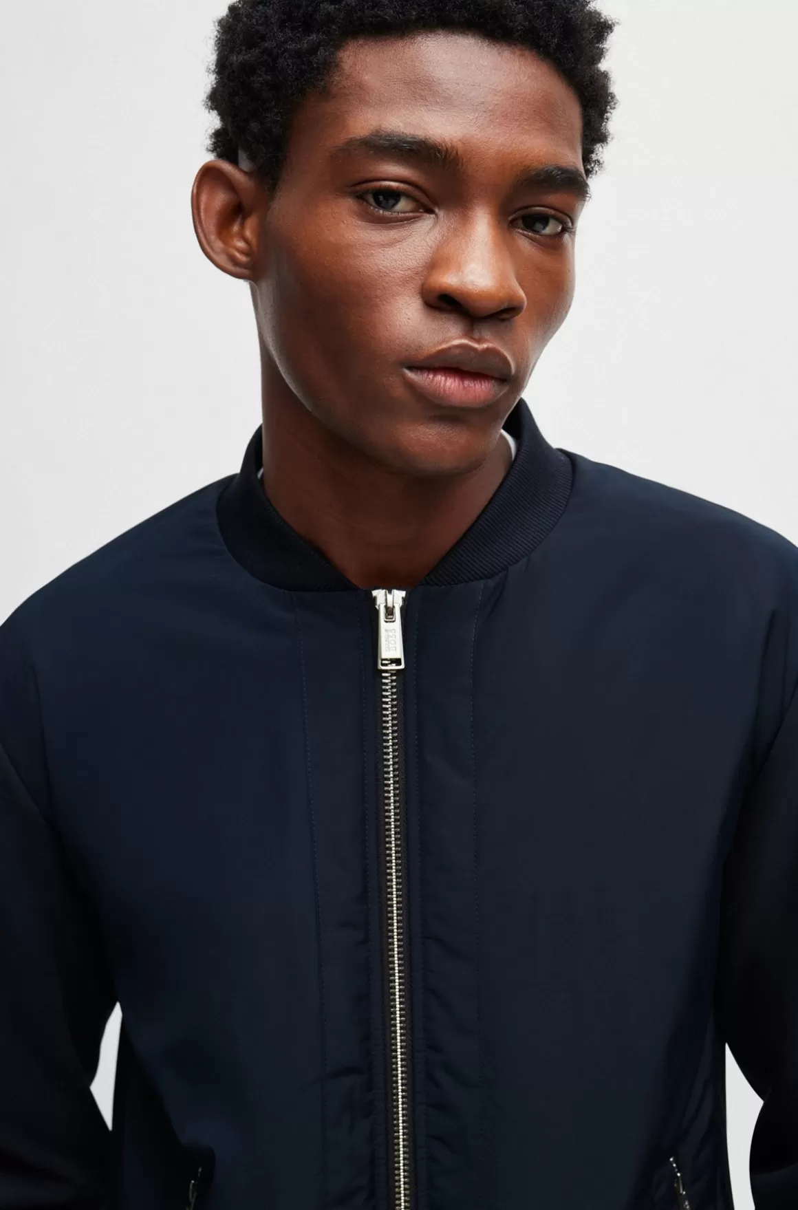 HUGO BOSS Porsche X BOSS-bomber-sweatshirt I Bomuld Med Stræk Og Blandede Materialer