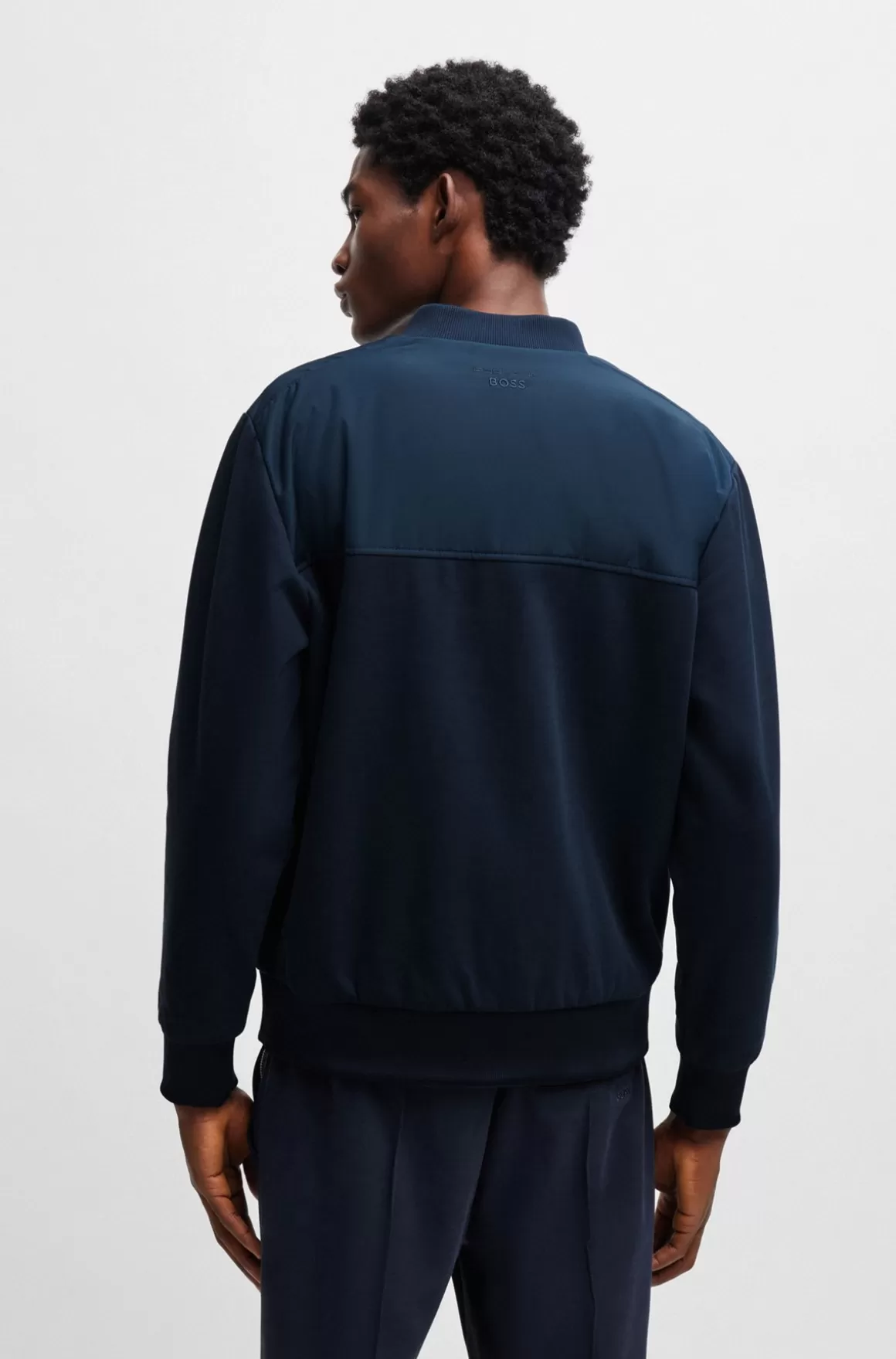 HUGO BOSS Porsche X BOSS-bomber-sweatshirt I Bomuld Med Stræk Og Blandede Materialer