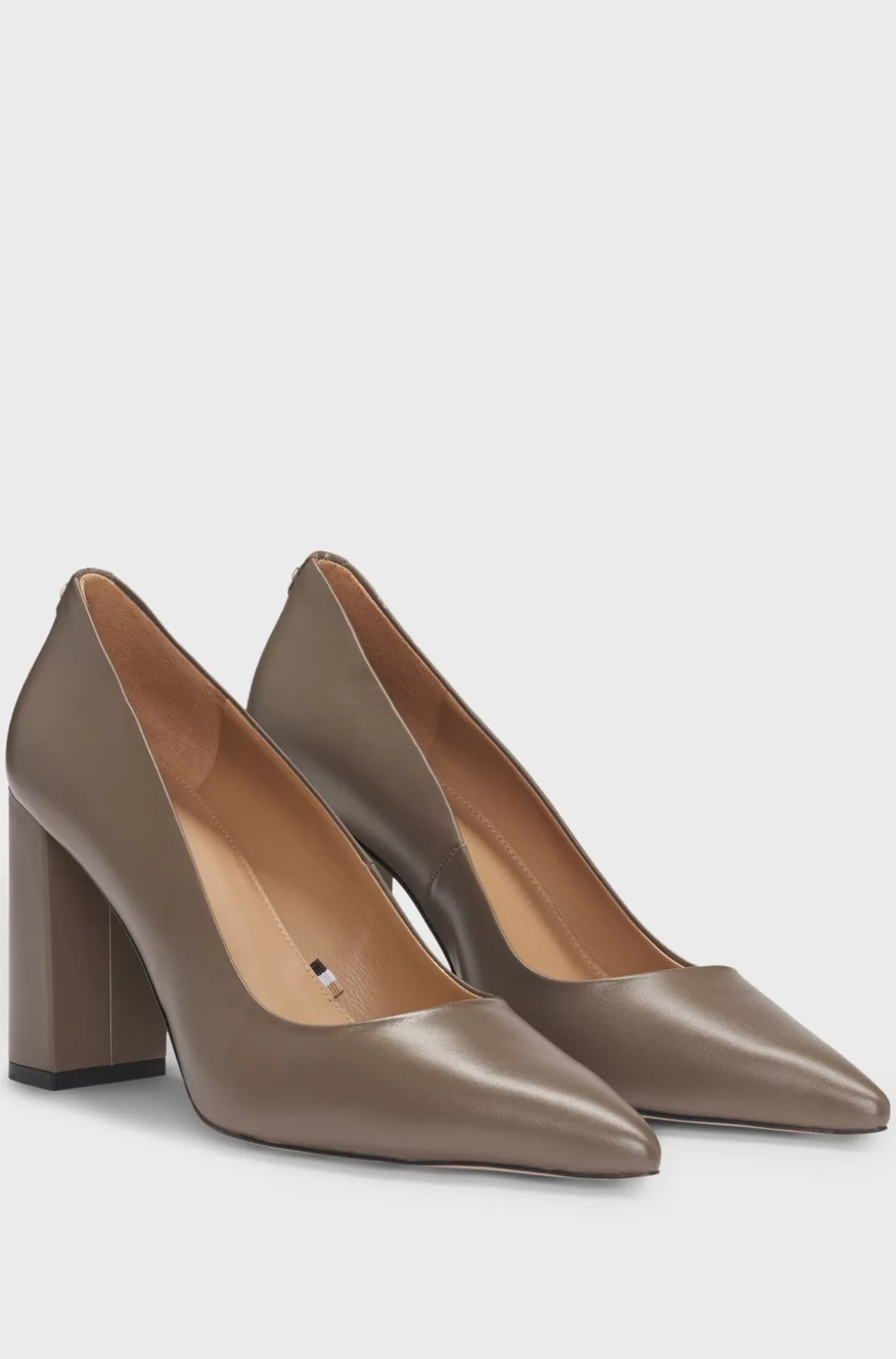 HUGO BOSS Pumps I Nappalæder Med Høj Blokhæl