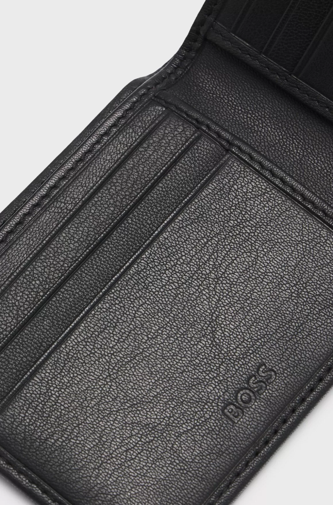 HUGO BOSS Pung I Læder Med Struktur Og Logoprægning