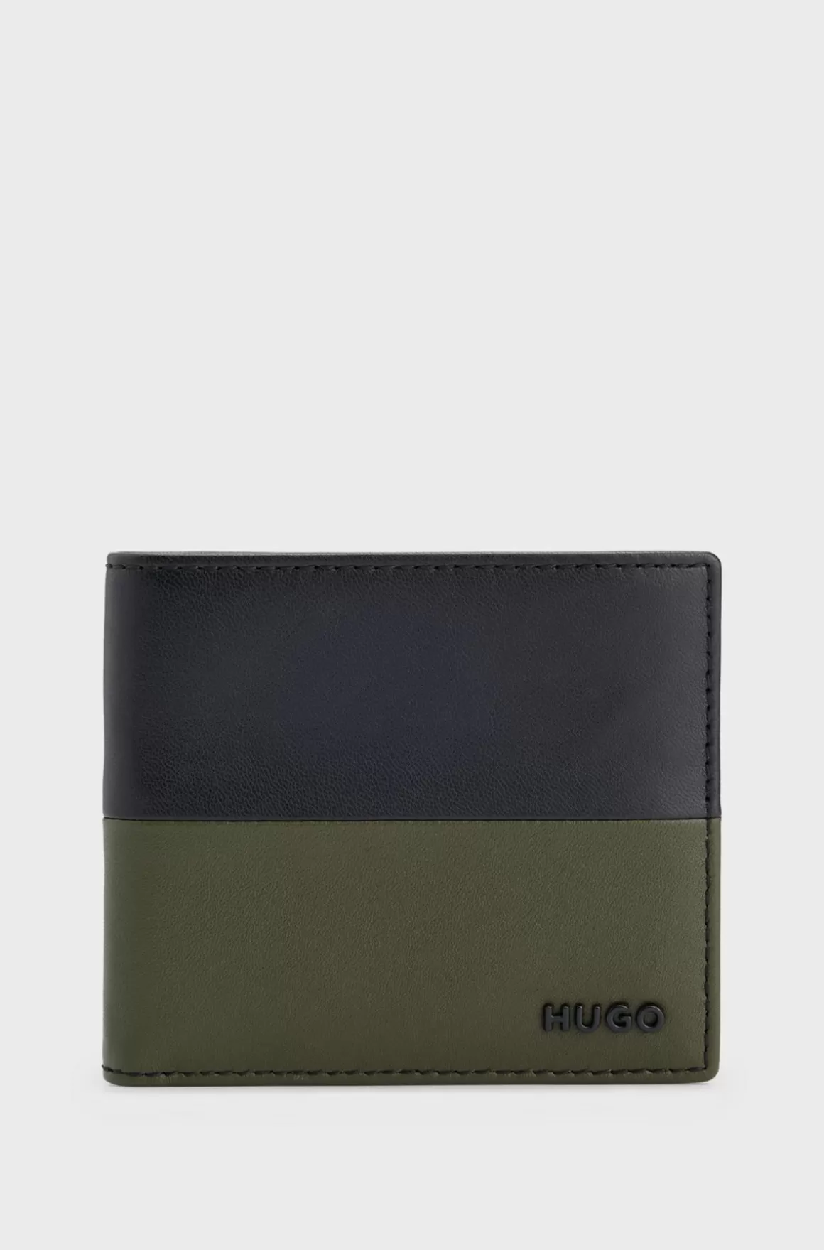 HUGO BOSS Pung I Nappalæder Med To Farver Og Logobogstaver