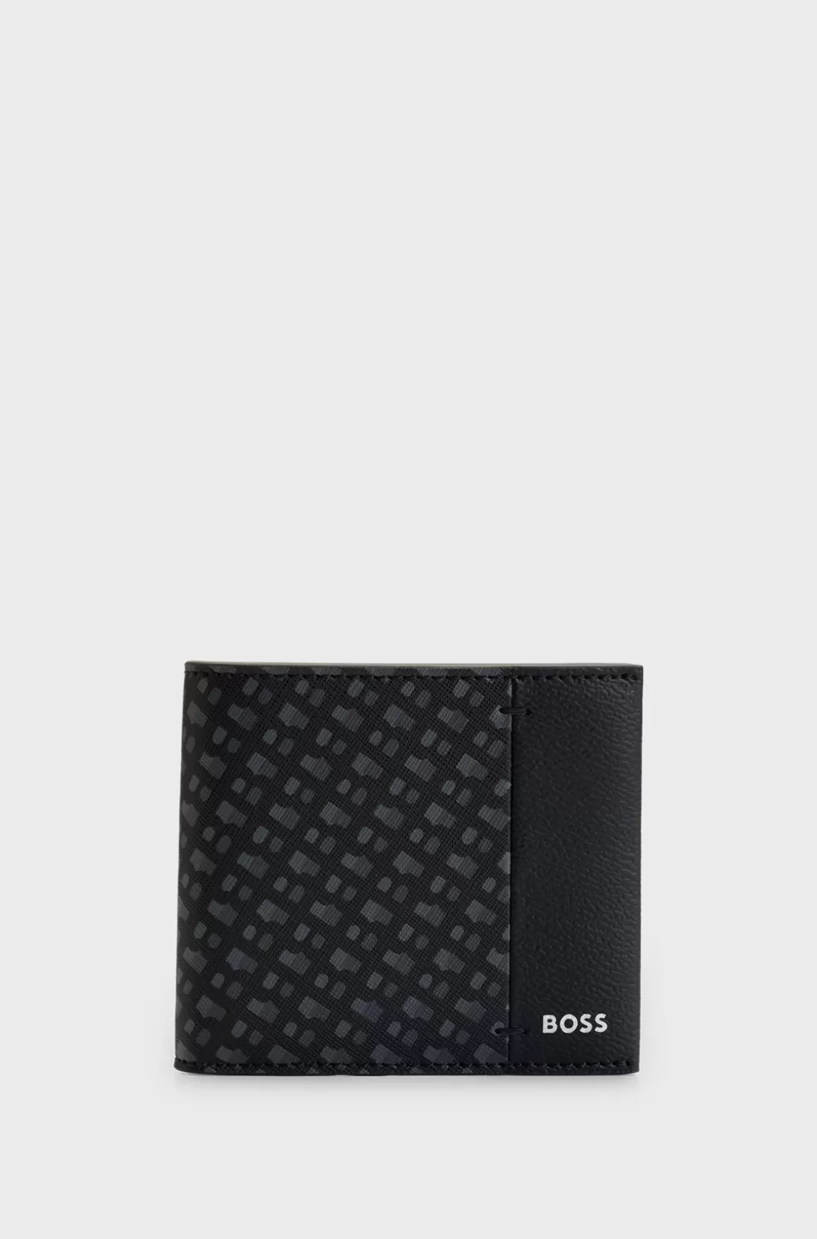 HUGO BOSS Pung Med Monogrampanel Og Logo I Sølvfolie