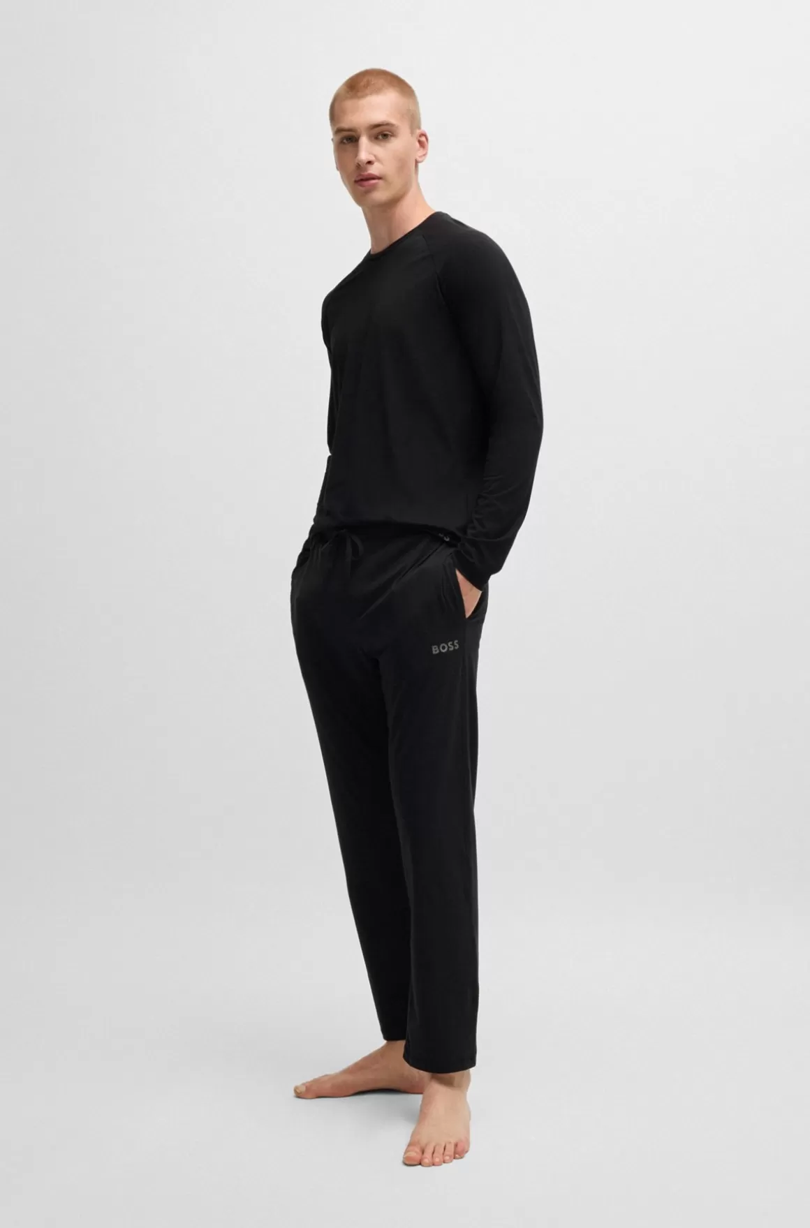 HUGO BOSS Pyjamas I Jersey Med Regular Fit Og Tone-i-tone Coverstitching