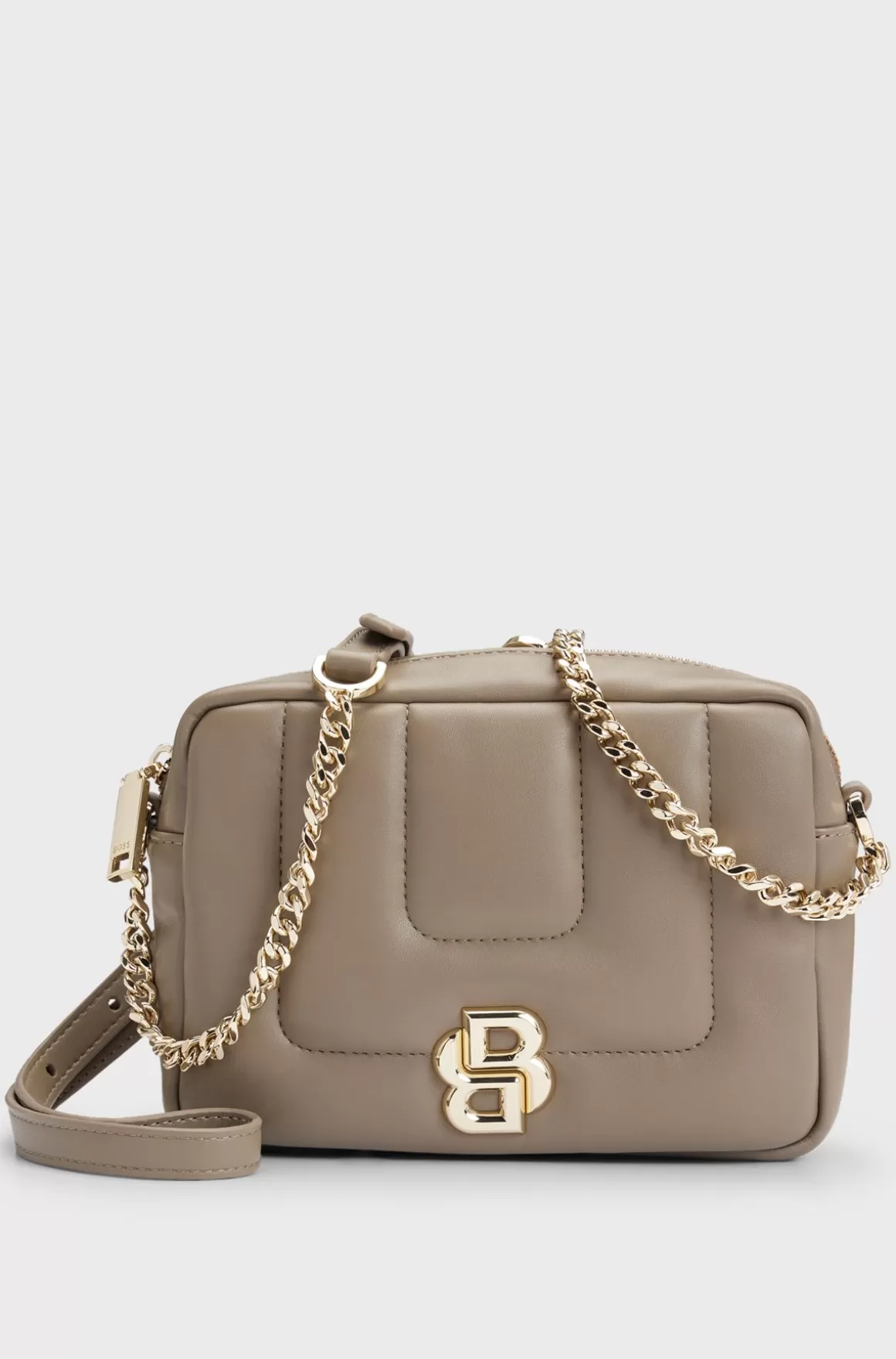 HUGO BOSS Quiltet Crossbodytaske Med Dobbelt B-monogram I Metal