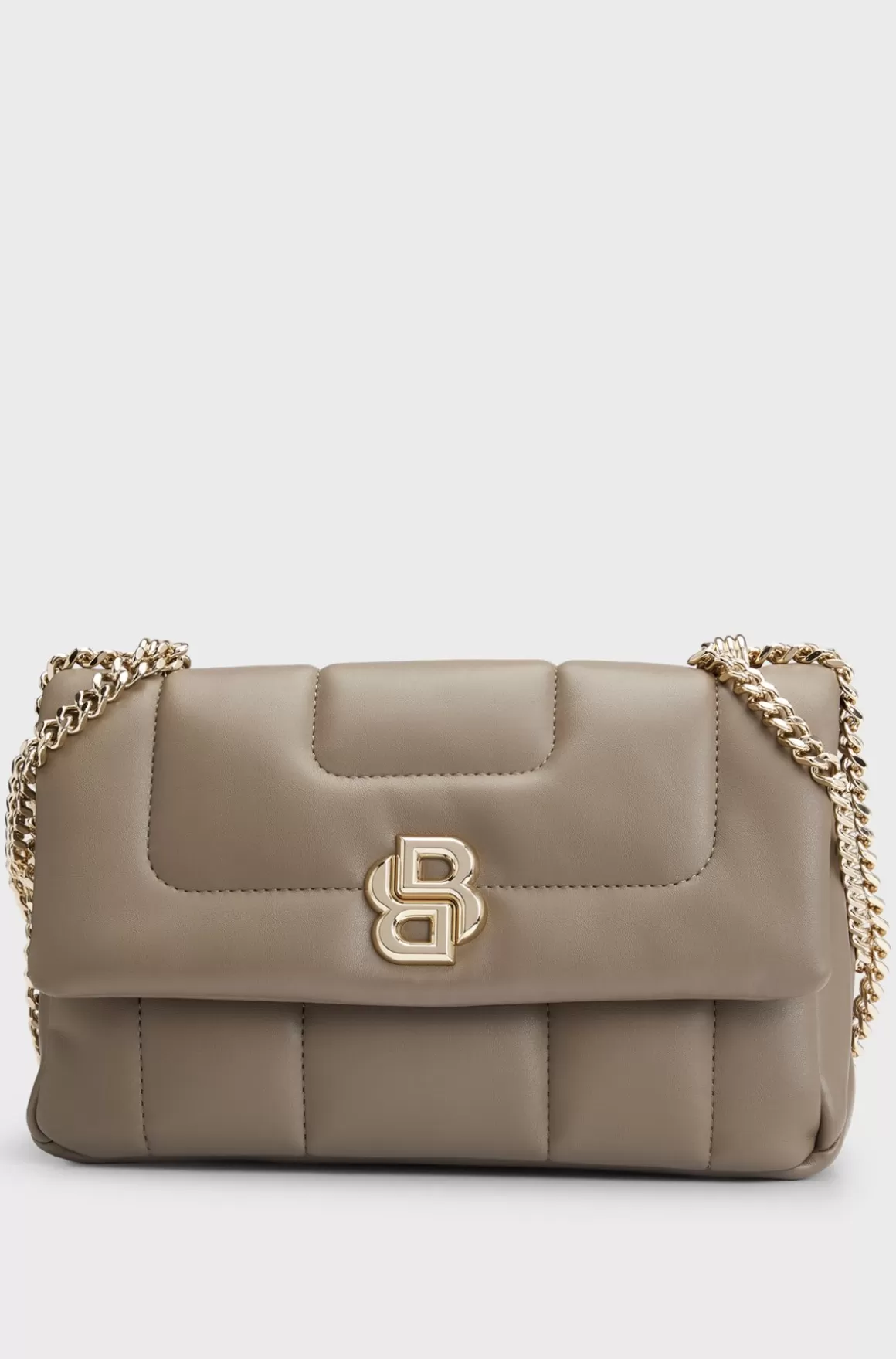 HUGO BOSS Quiltet Skuldertaske Med Dobbelt B-monogram I Metal