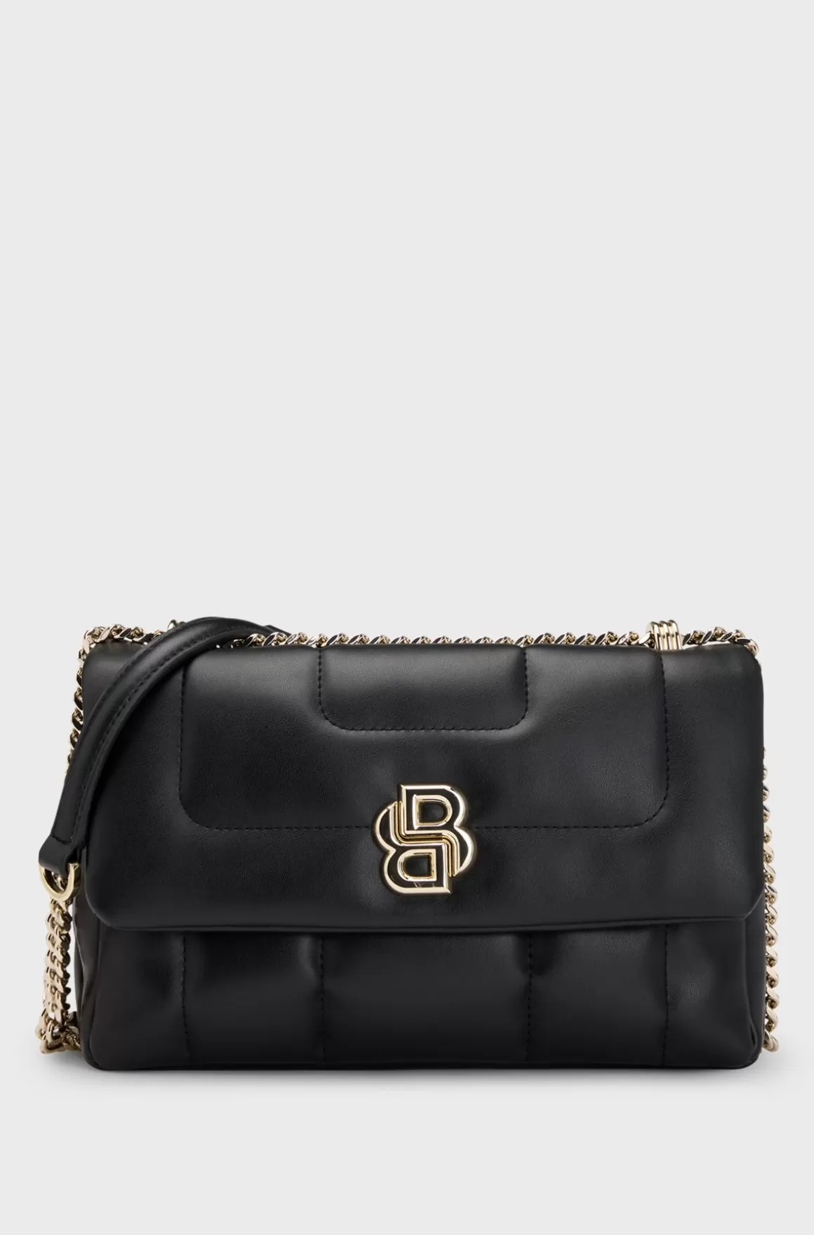 HUGO BOSS Quiltet Skuldertaske Med Dobbelt B-monogram I Metal