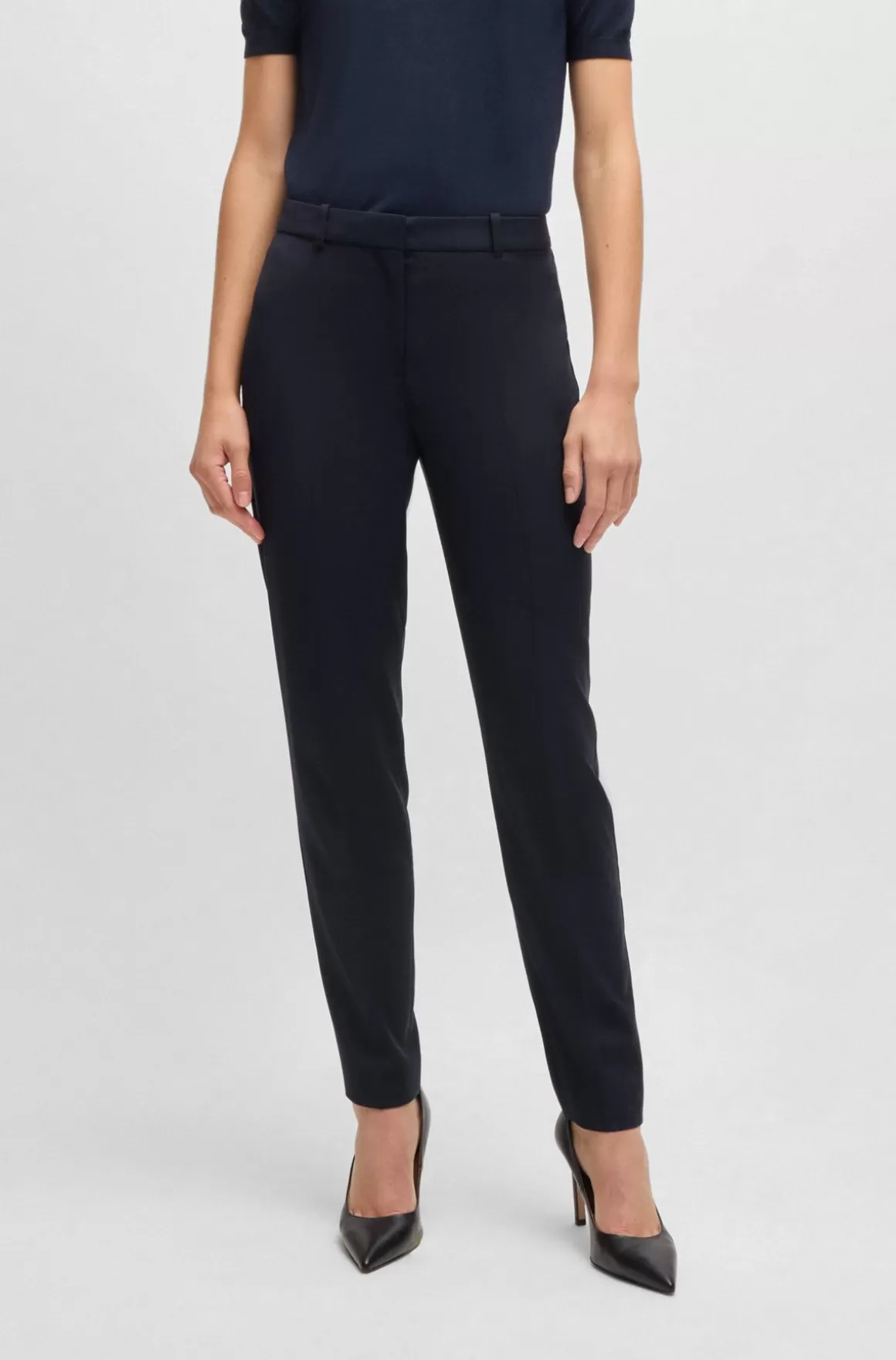 HUGO BOSS Regular Fit Bukser I Ny Uld