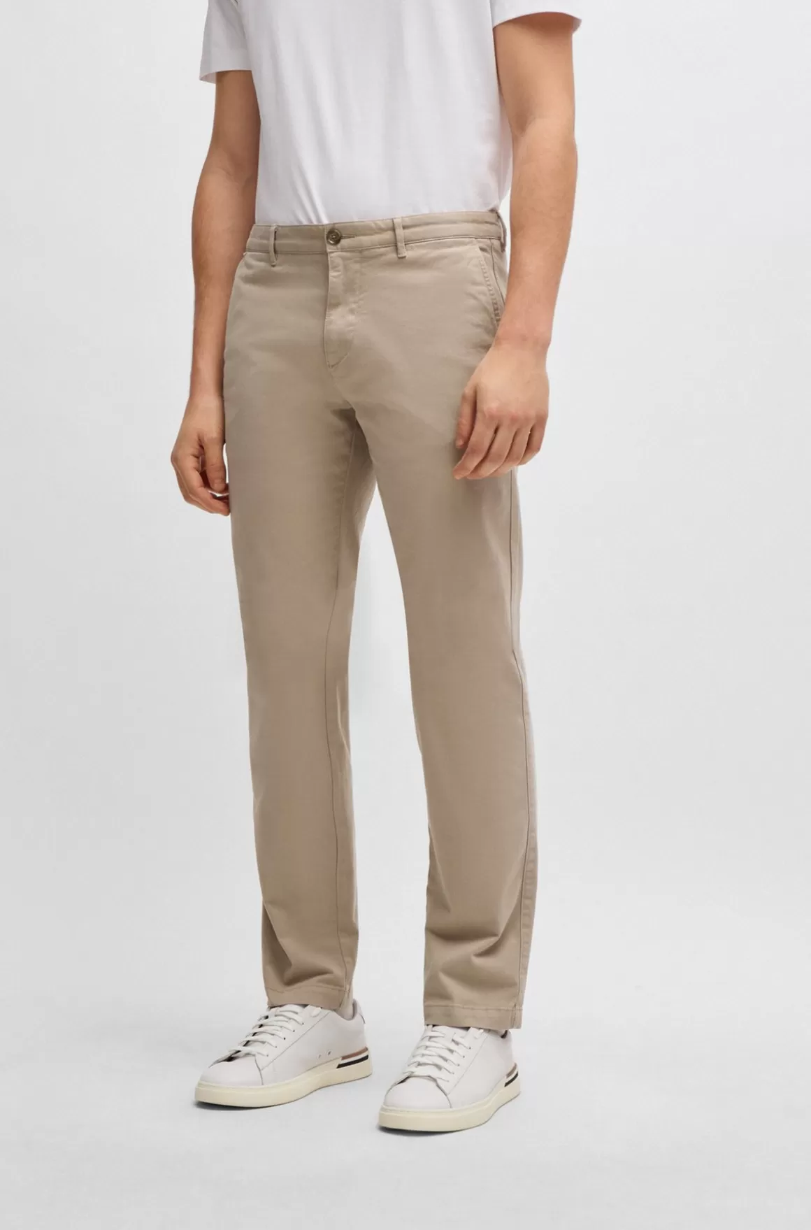 HUGO BOSS Regular Fit Chinos Og Bomuldsgabardine Med Stræk