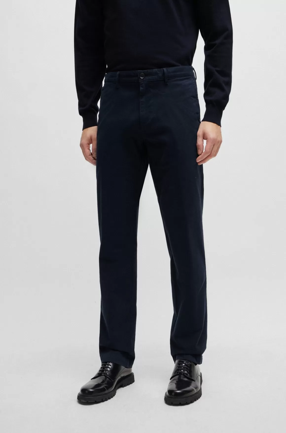 HUGO BOSS Regular Fit Chinos Og Bomuldsgabardine Med Stræk