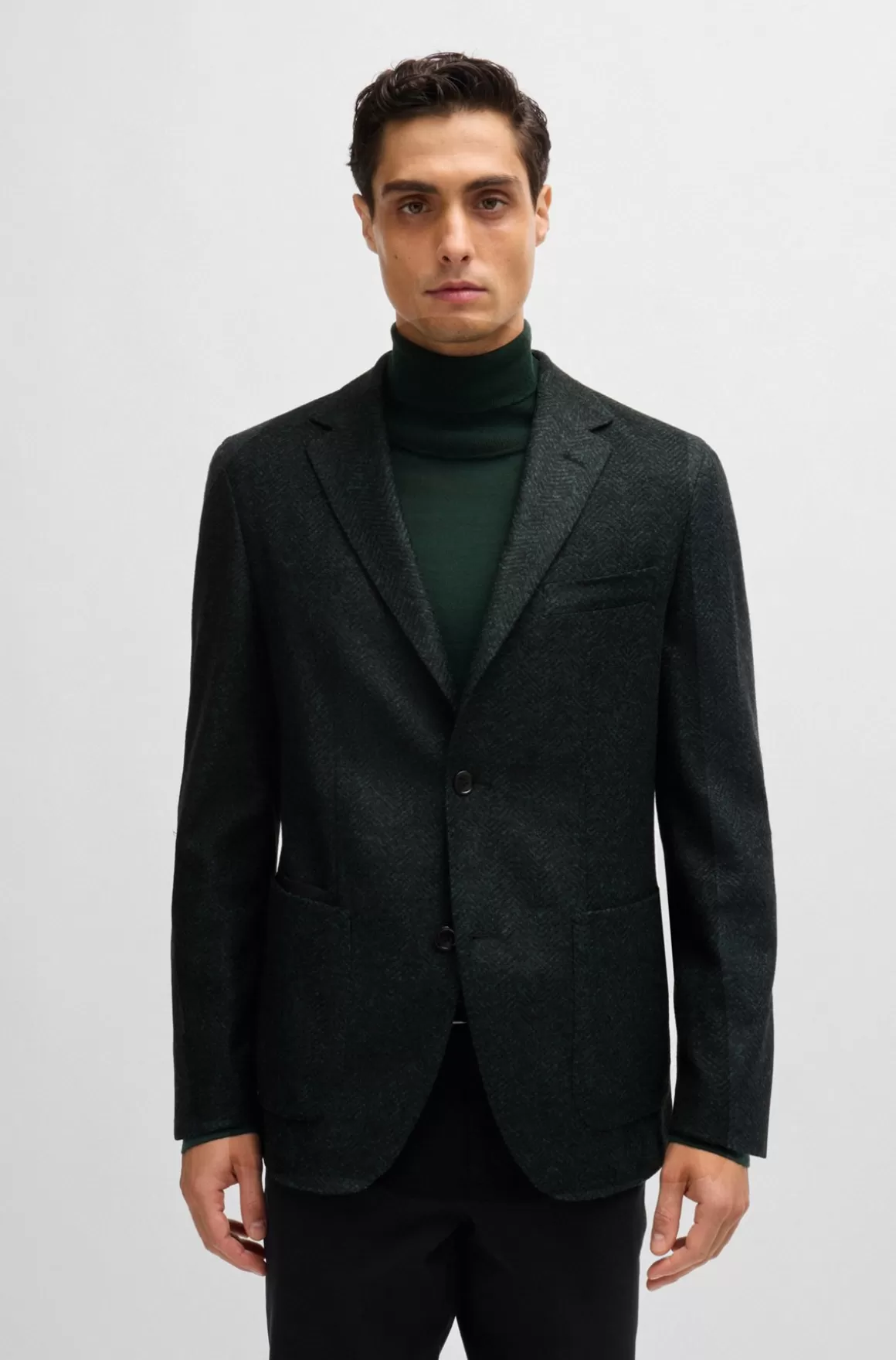HUGO BOSS Regular Fit Jakke I Sildebensjersey
