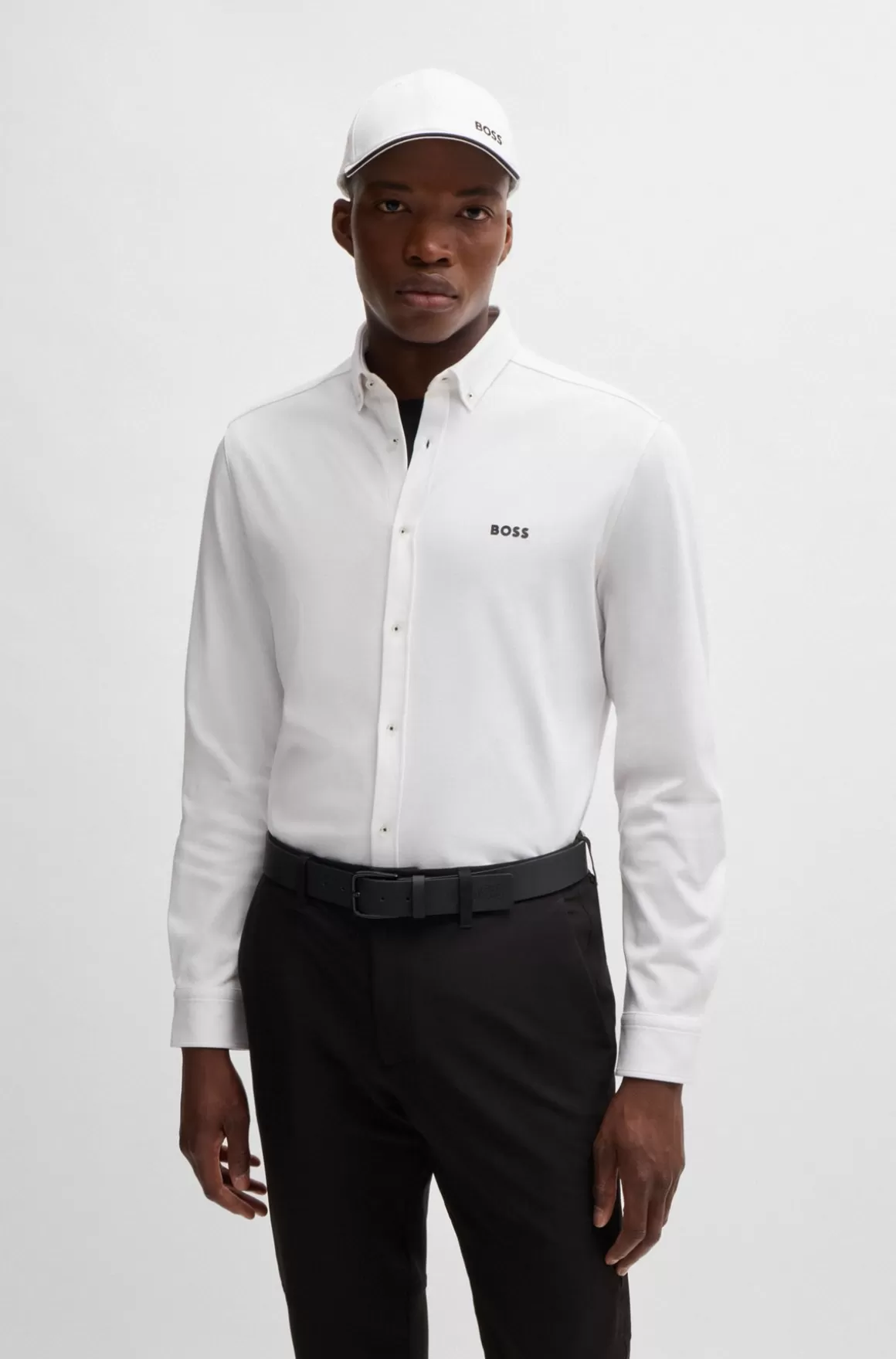 HUGO BOSS Regular Fit Skjorte I Strygelet Bomuld