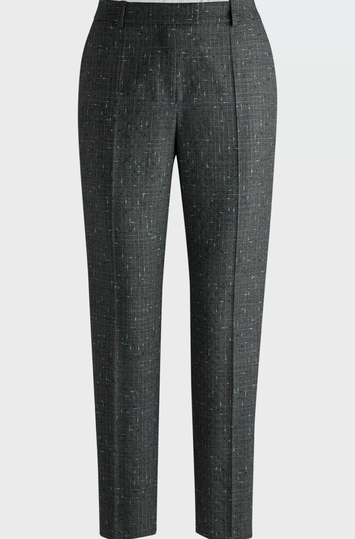 HUGO BOSS Regular Fit Ternede Bukser I En Blanding Med Ny Uld