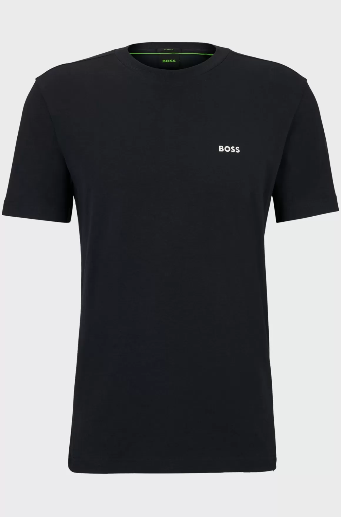 HUGO BOSS Regular Fit T-shirt I Bomuld Med Stræk Og Logo I Kontrastfarve