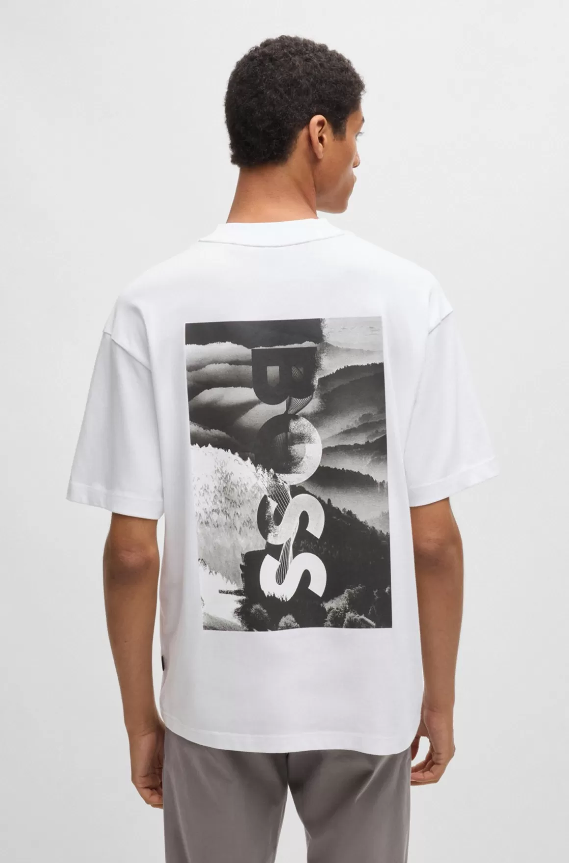 HUGO BOSS Relaxed Fit T-shirt I Bomuld Med Logografik