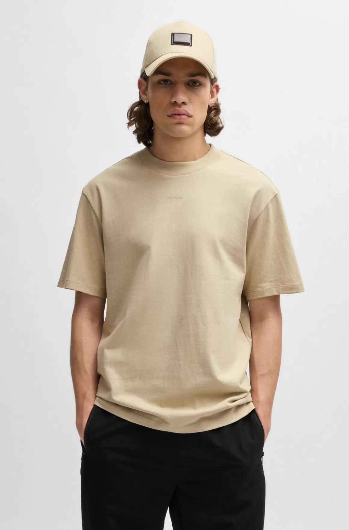 HUGO BOSS Relaxed Fit T-shirt I Bomuld Med Logoprint