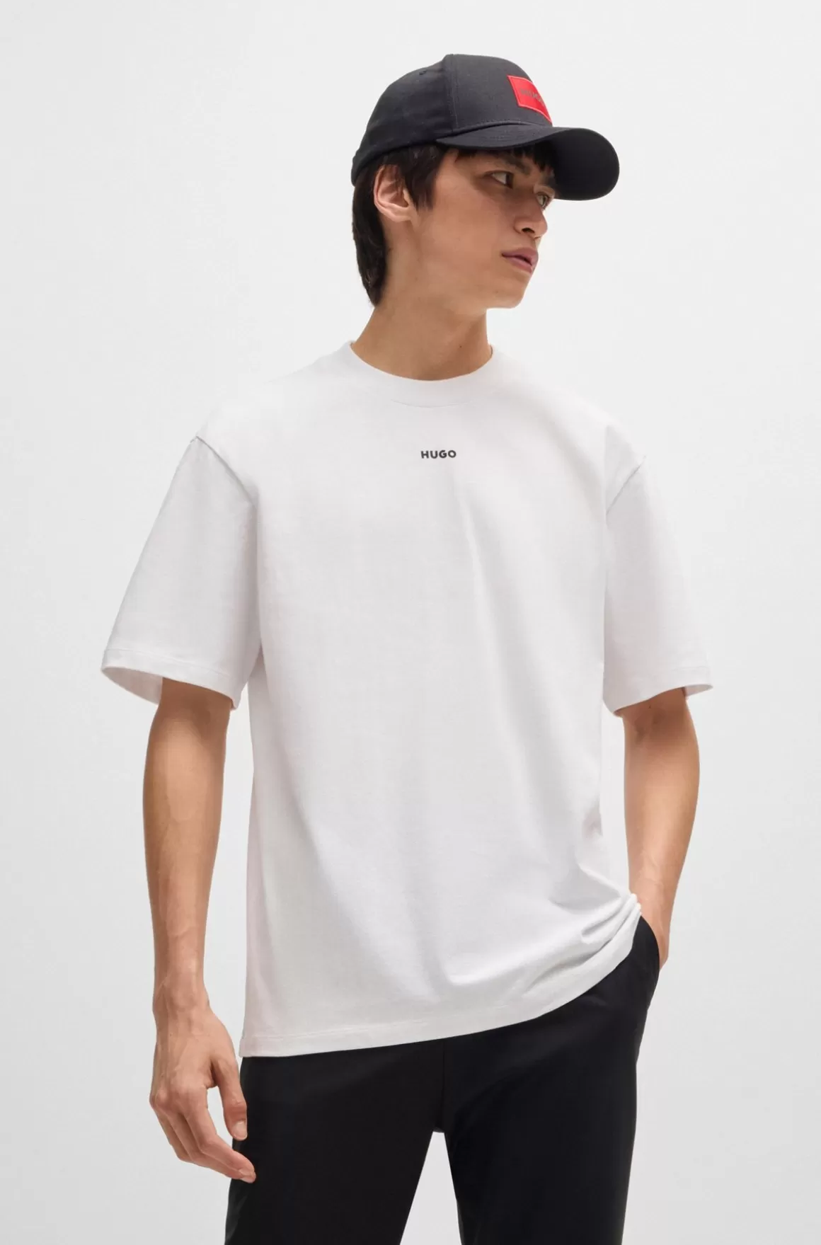 HUGO BOSS Relaxed Fit T-shirt I Bomuld Med Logoprint