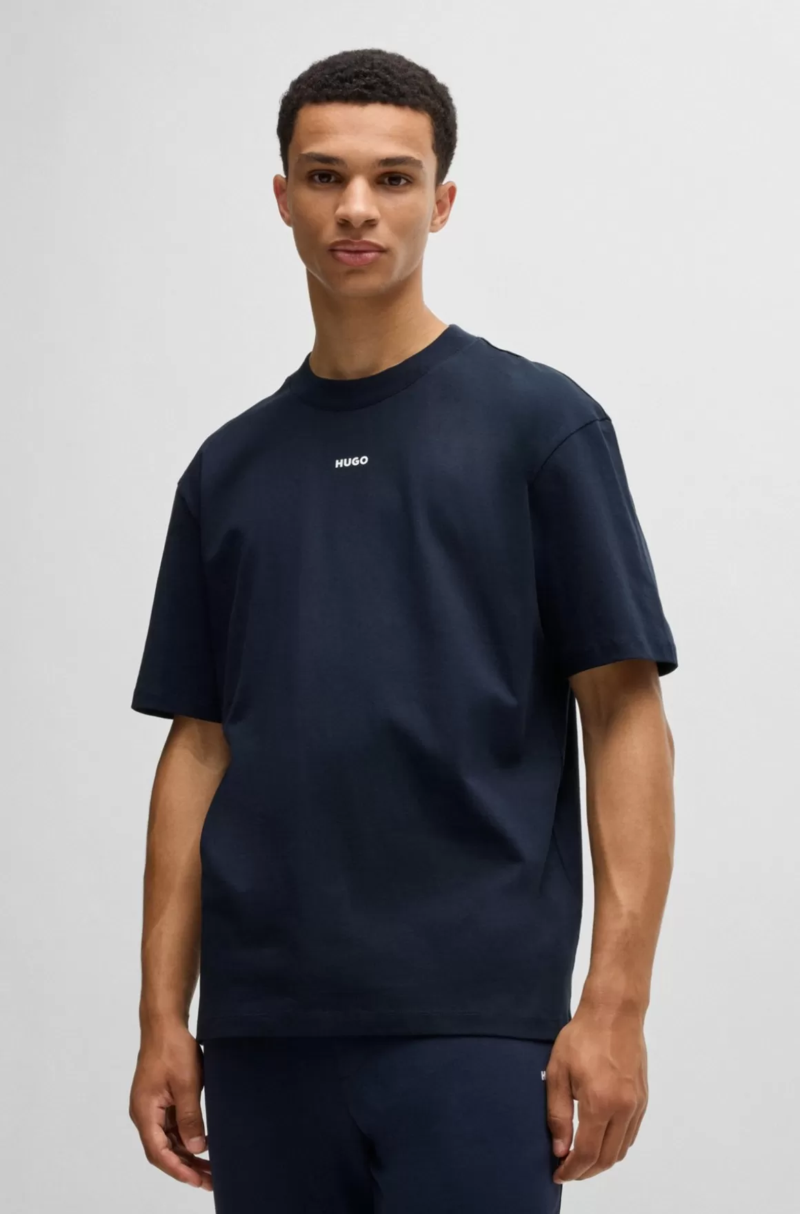HUGO BOSS Relaxed Fit T-shirt I Bomuld Med Logoprint