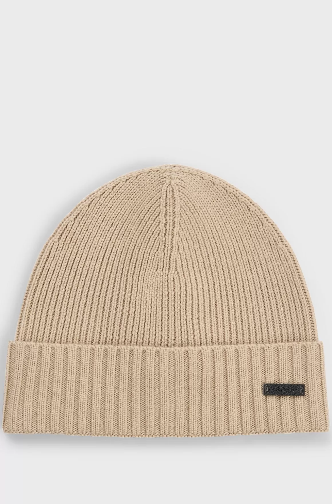 HUGO BOSS Ribstrikket Hue I Ny Uld