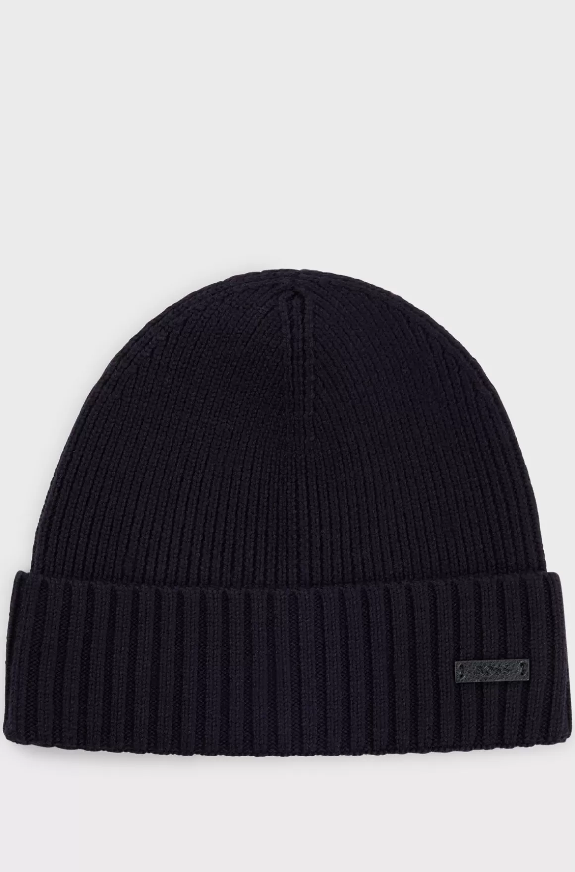 HUGO BOSS Ribstrikket Hue I Ny Uld