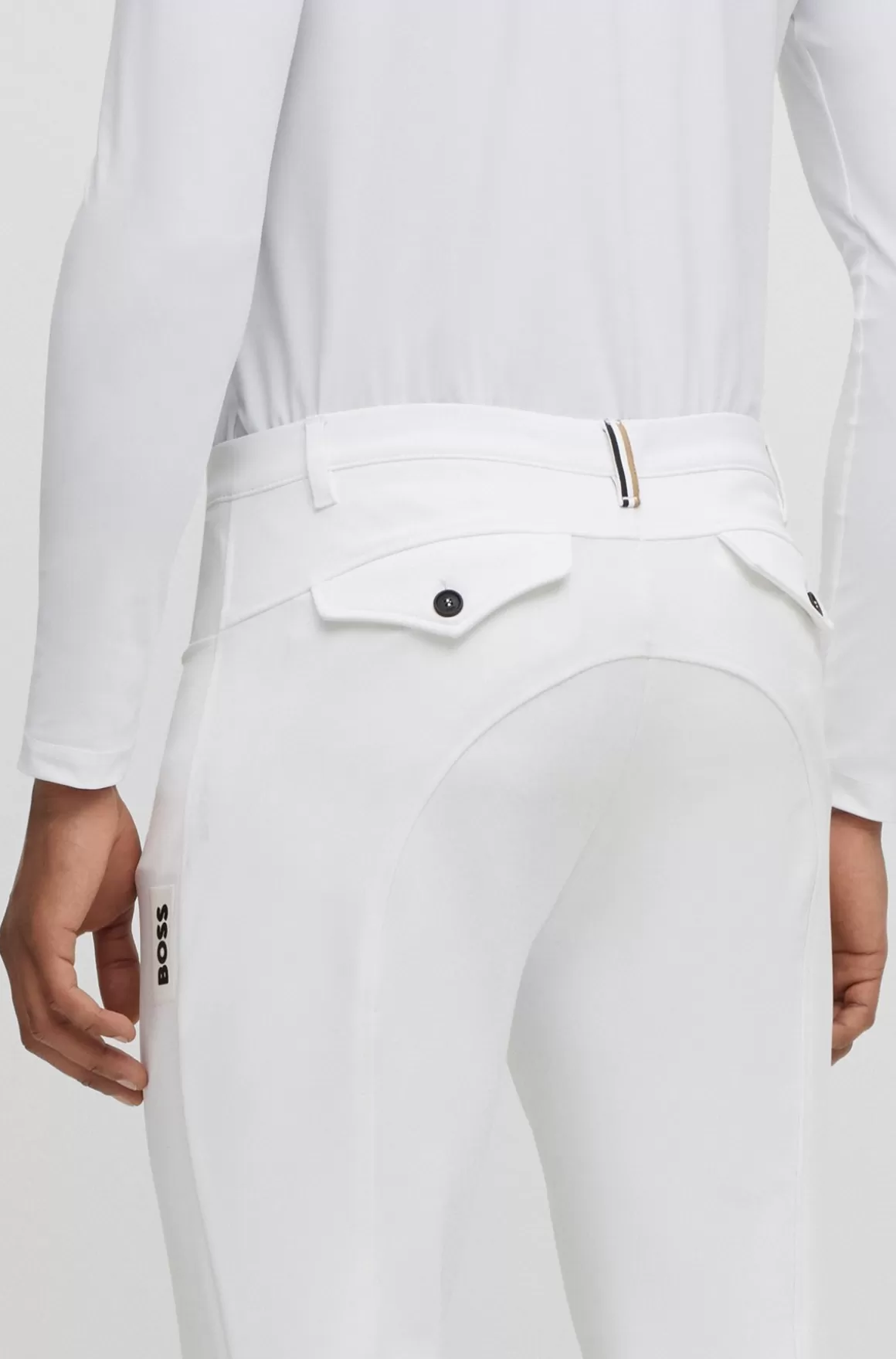 HUGO BOSS Ridebukser Med Fuldgrip Til Hestesport I Materiale Med Ekstra Stræk