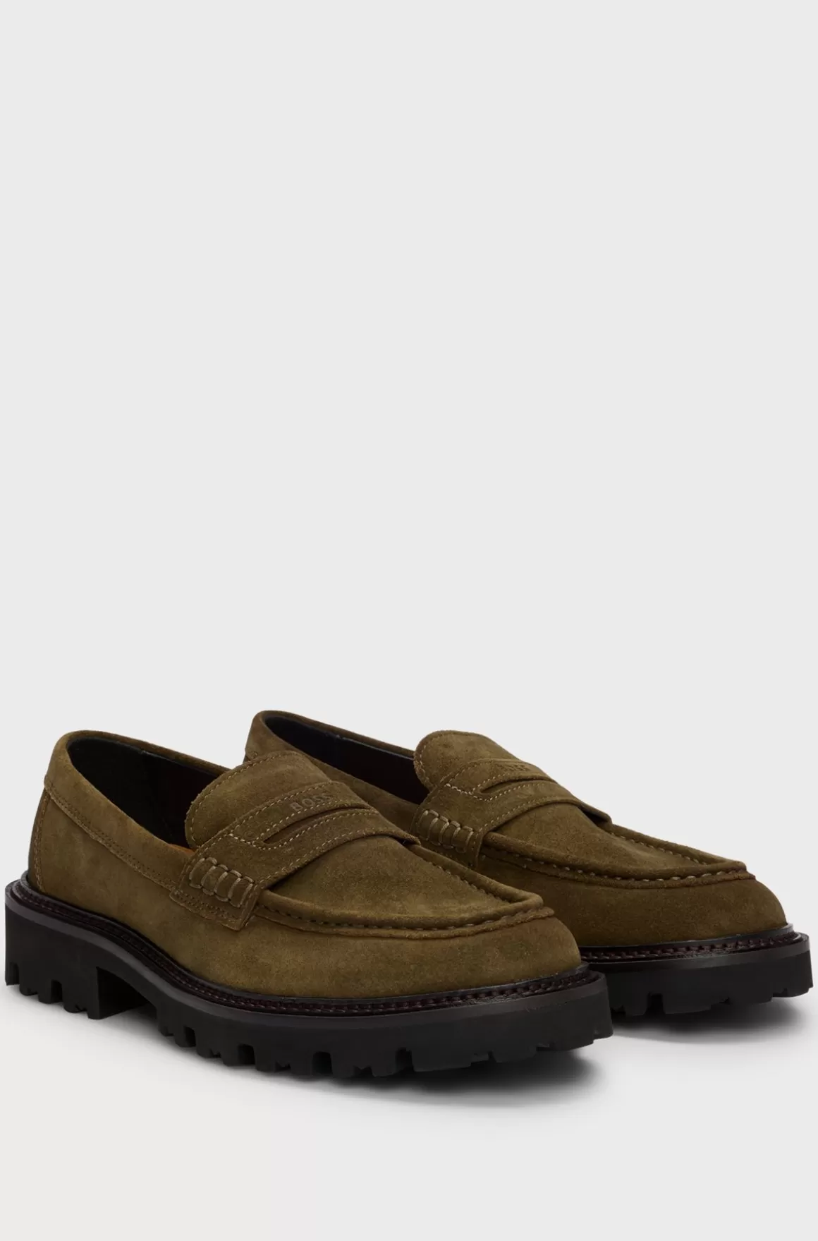 HUGO BOSS Ruskindsloafers Med Pennydetalje