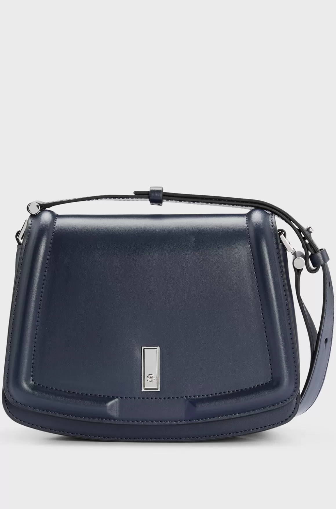 HUGO BOSS Sadeltaske I Læder Med Signaturdetaljer Og Monogram