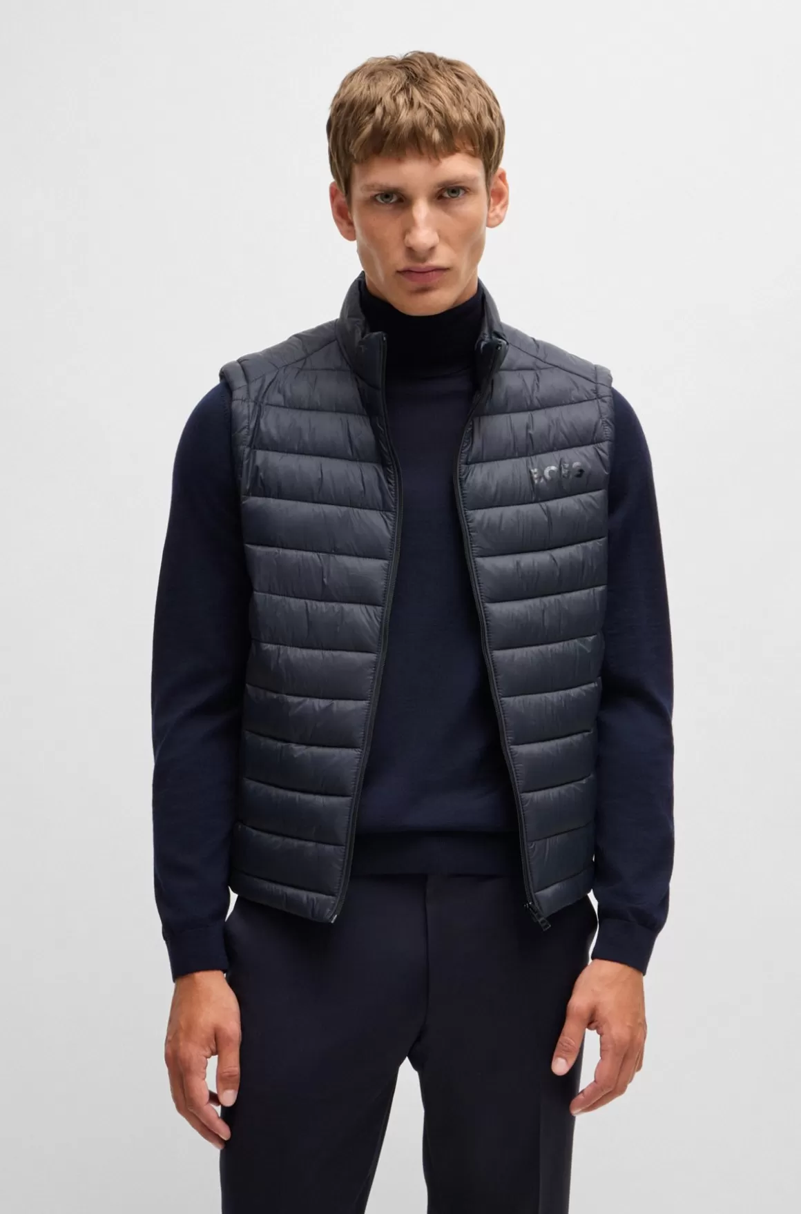 HUGO BOSS Sammenpakkelig Vest Med Tonalt Logo