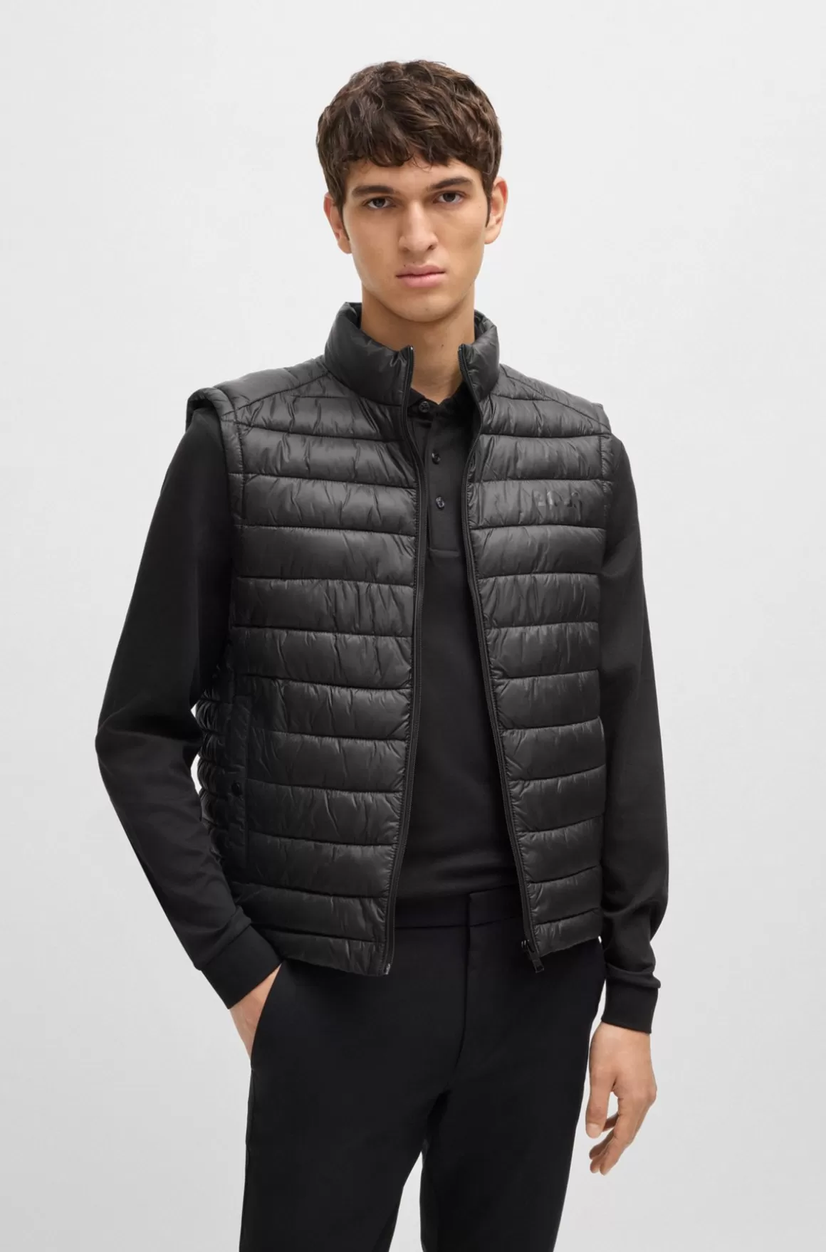 HUGO BOSS Sammenpakkelig Vest Med Tonalt Logo