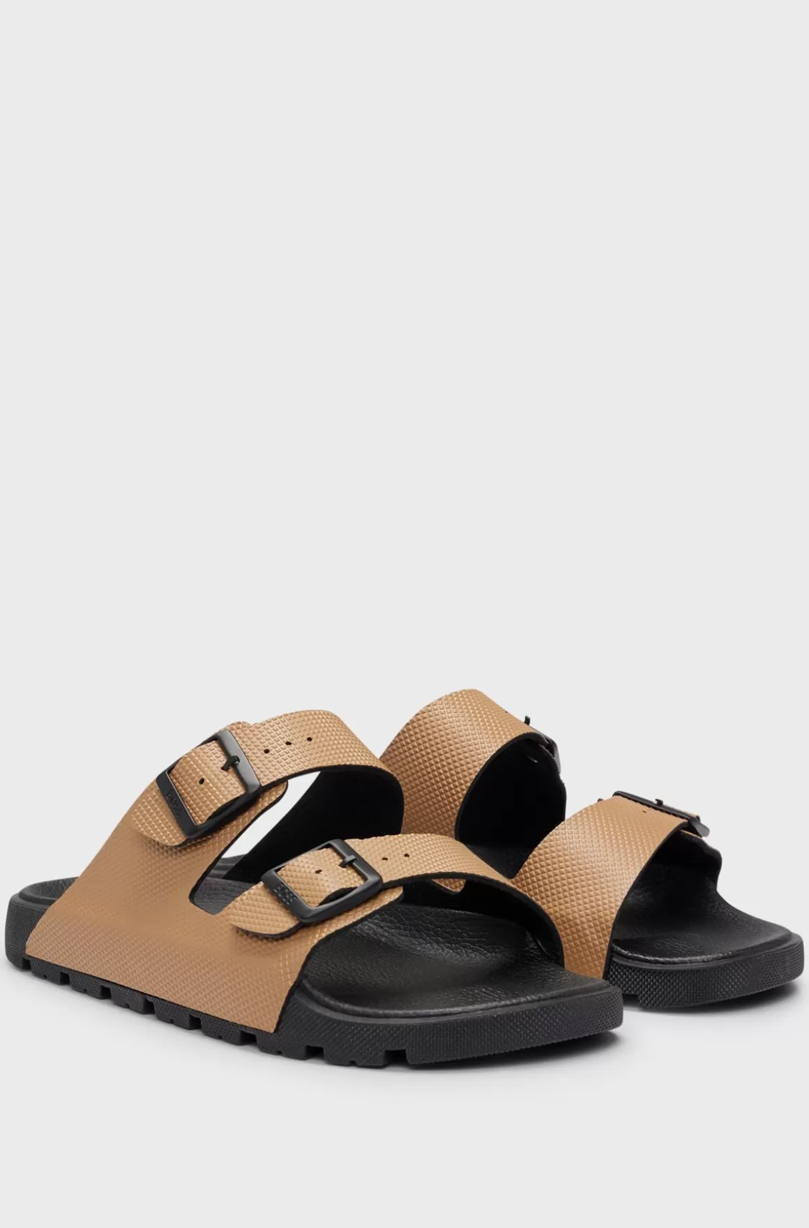 HUGO BOSS Sandaler Til Alle Køn Med Dobbeltrem Og Struktureret Overdel