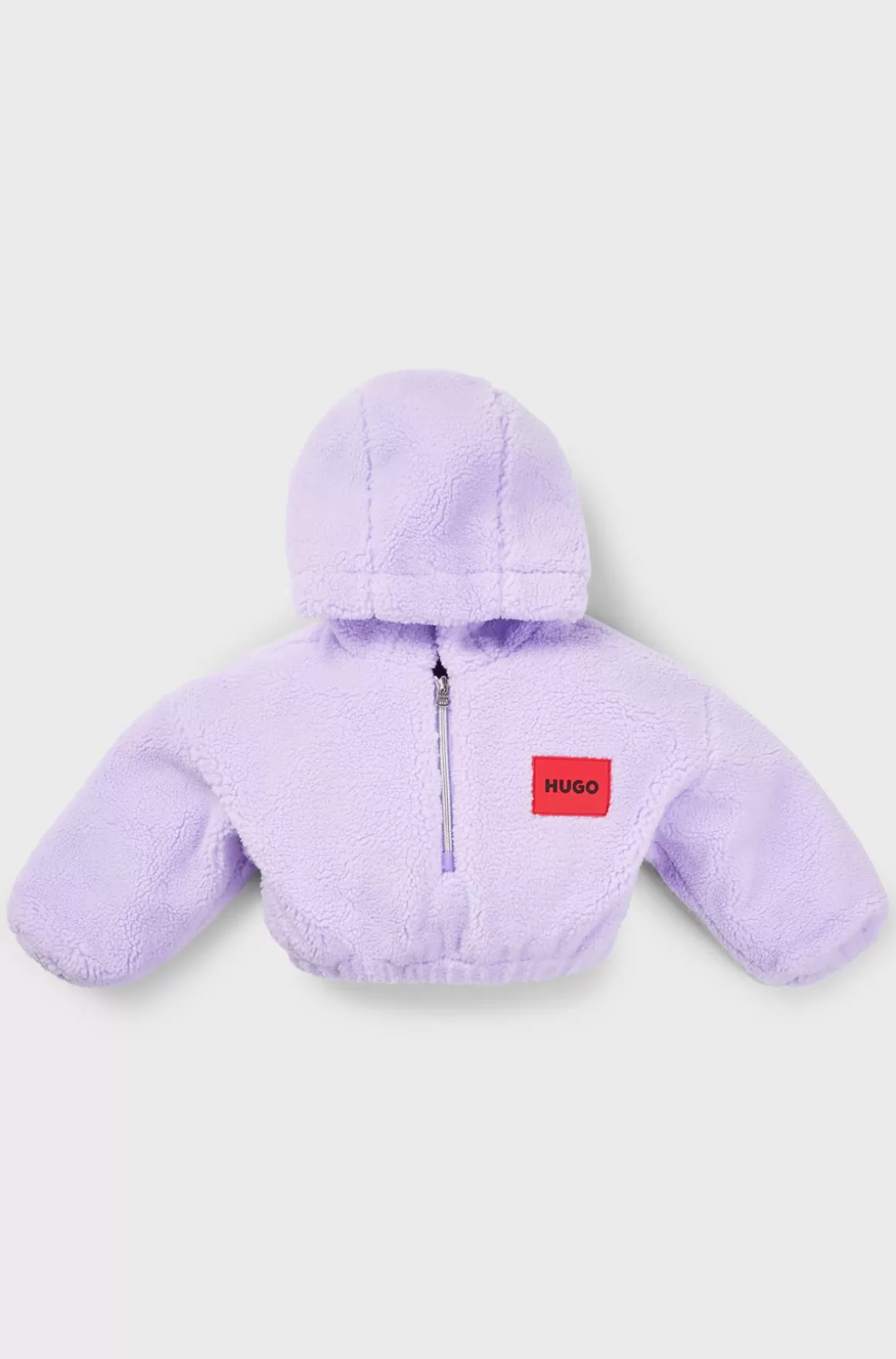 Børn HUGO BOSS Sherpahættetrøje Til Børn Med Broderet Logo På Ryggen