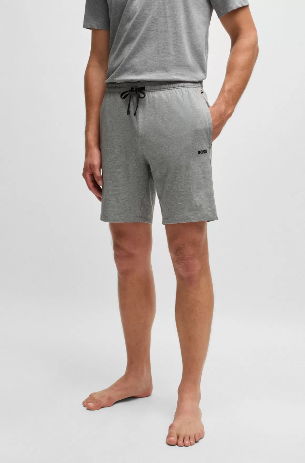 HUGO BOSS Shorts I Bomuld Med Stræk Med Broderet Logo