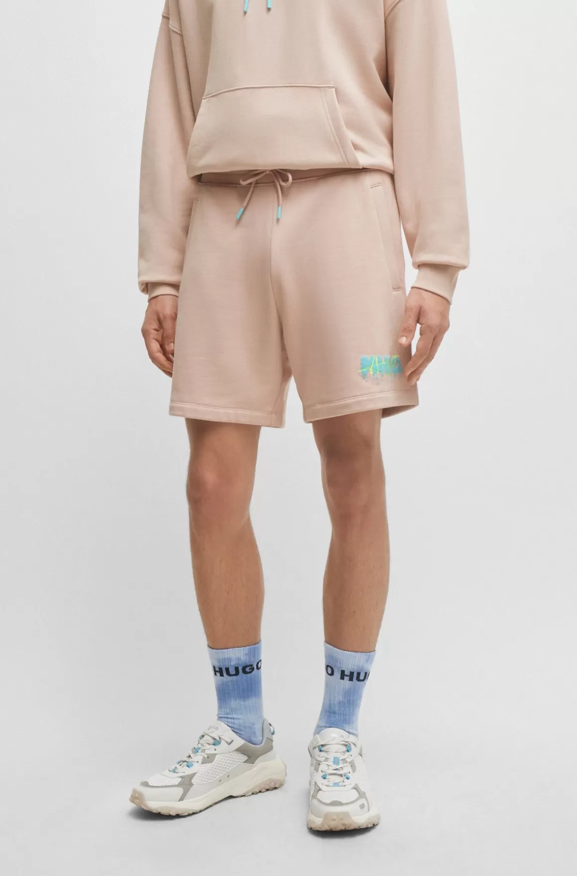 HUGO BOSS Shorts I Bomuldsfrotté Med Den Nye Sæsons Logo