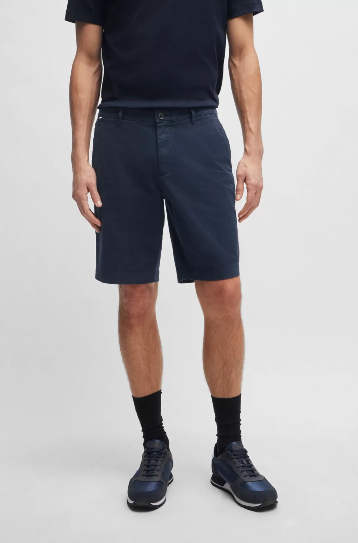 HUGO BOSS Shorts I Slim Fit Af Bomuldsgabardine Med Stræk