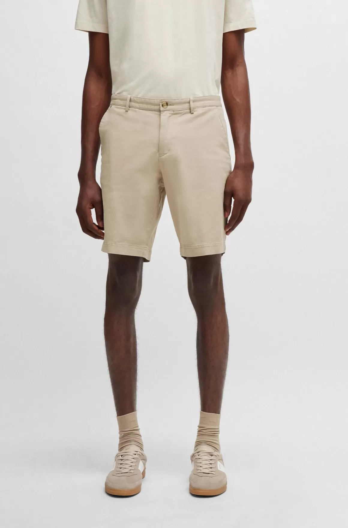 HUGO BOSS Shorts I Slim Fit Af Bomuldsgabardine Med Stræk
