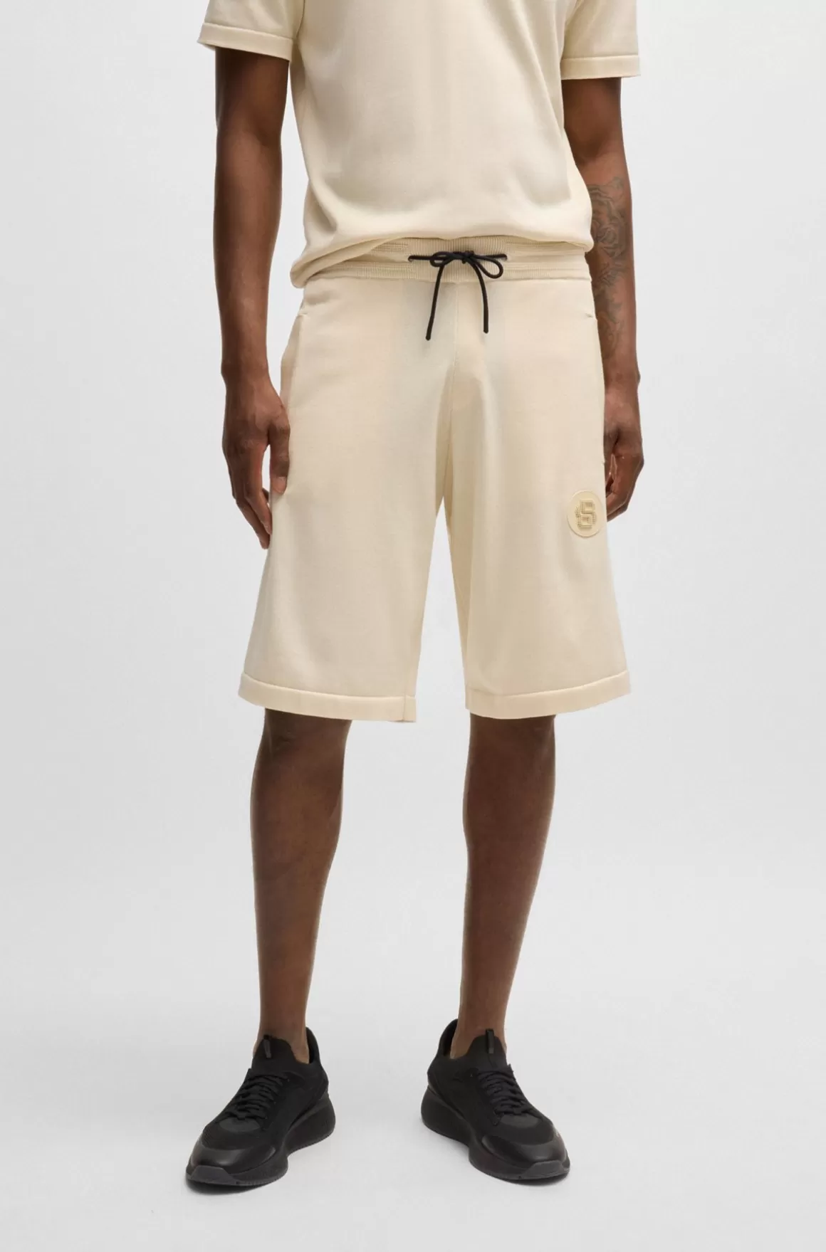 HUGO BOSS Shorts Med Regular Fit Og Badge Med Dobbeltmonogram