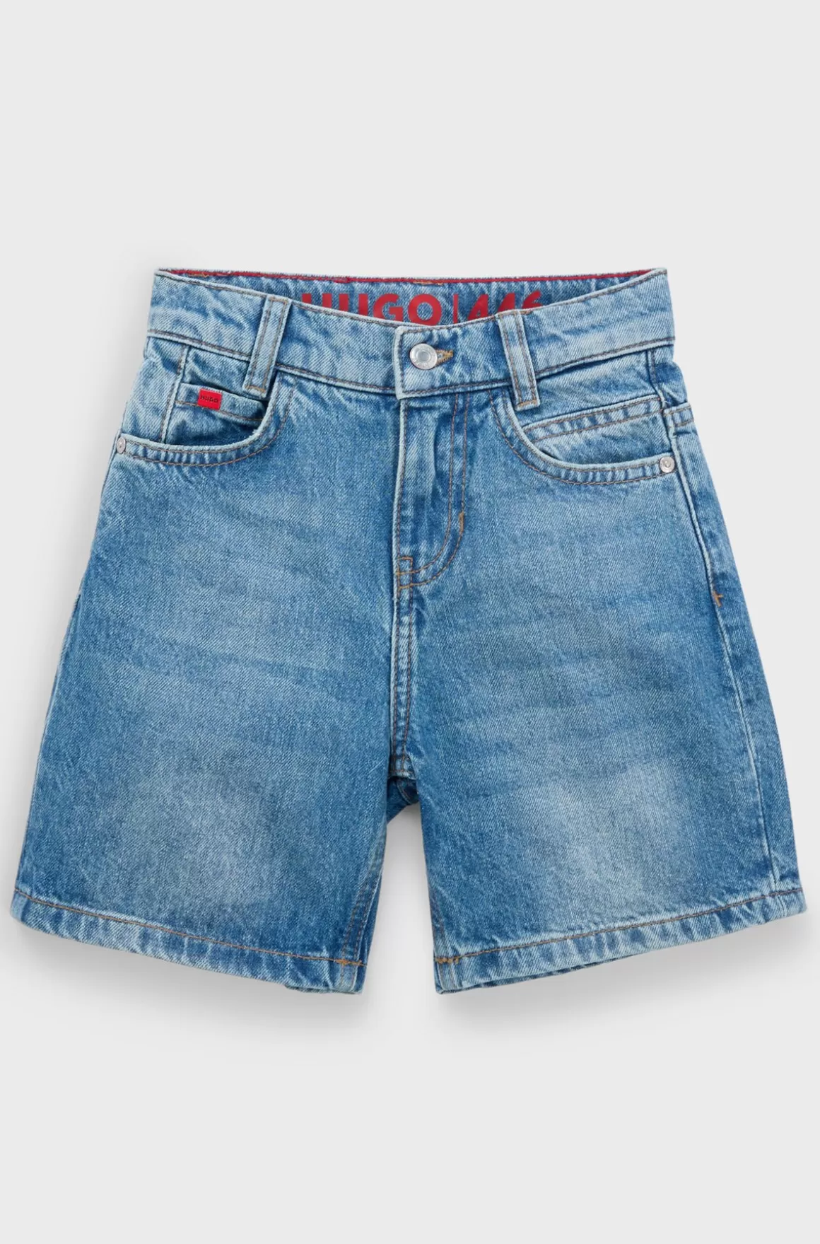 Børn HUGO BOSS Shorts Til Børn Med Loose Fit I Blå Denim