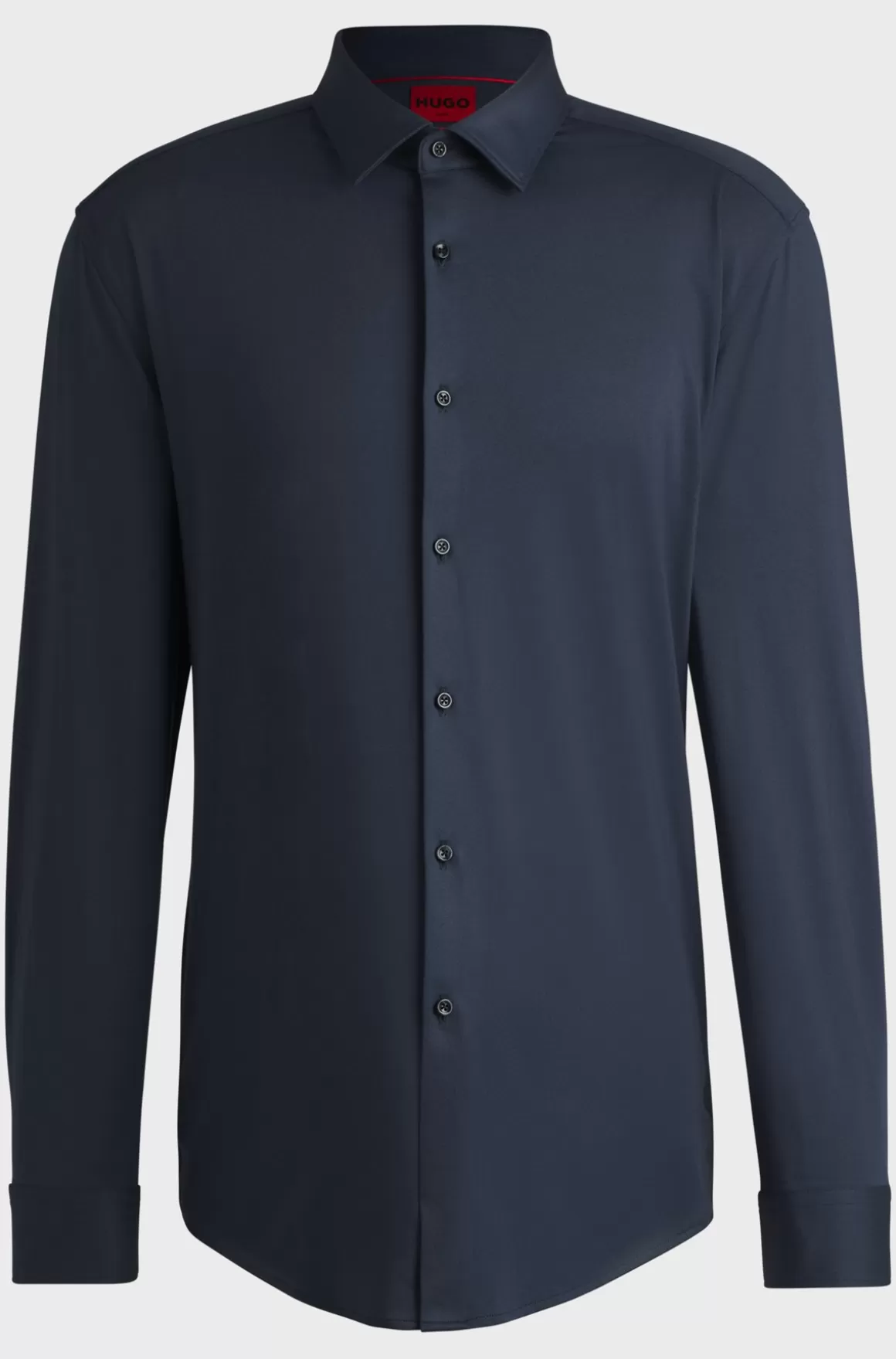 HUGO BOSS Skjorte Med Slim Fit I Jersey Med Print Og Performance-stræk